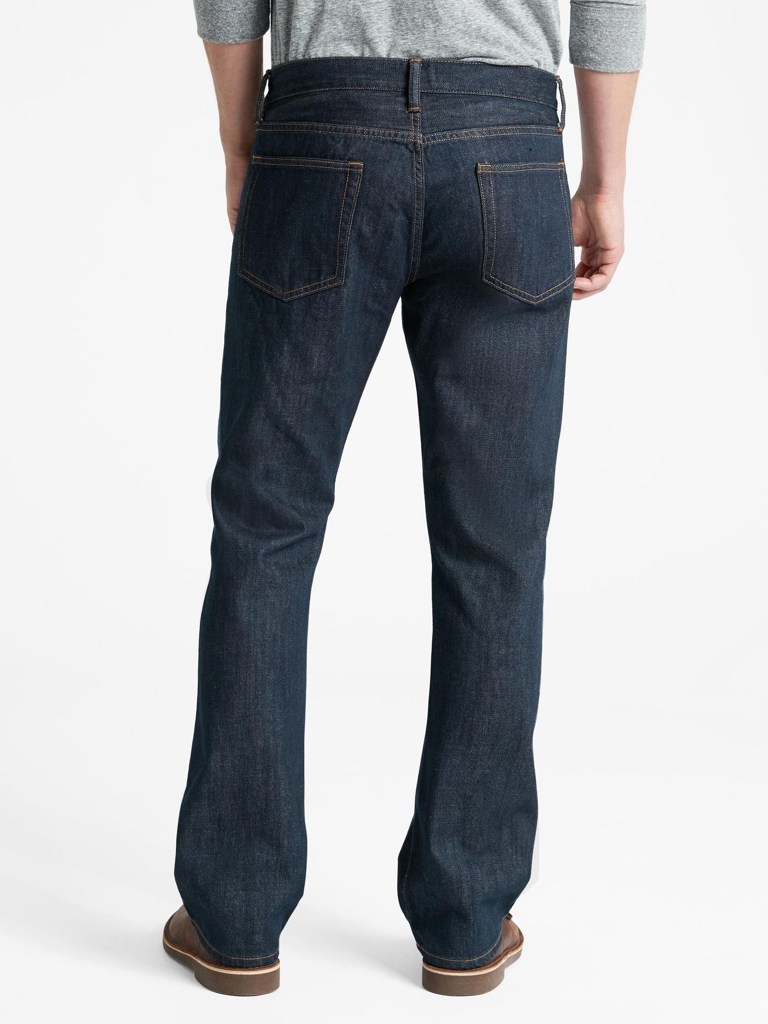 GAP Factory Denim Boot Jeans in Dark Rinse (Blue) for Men - Lyst