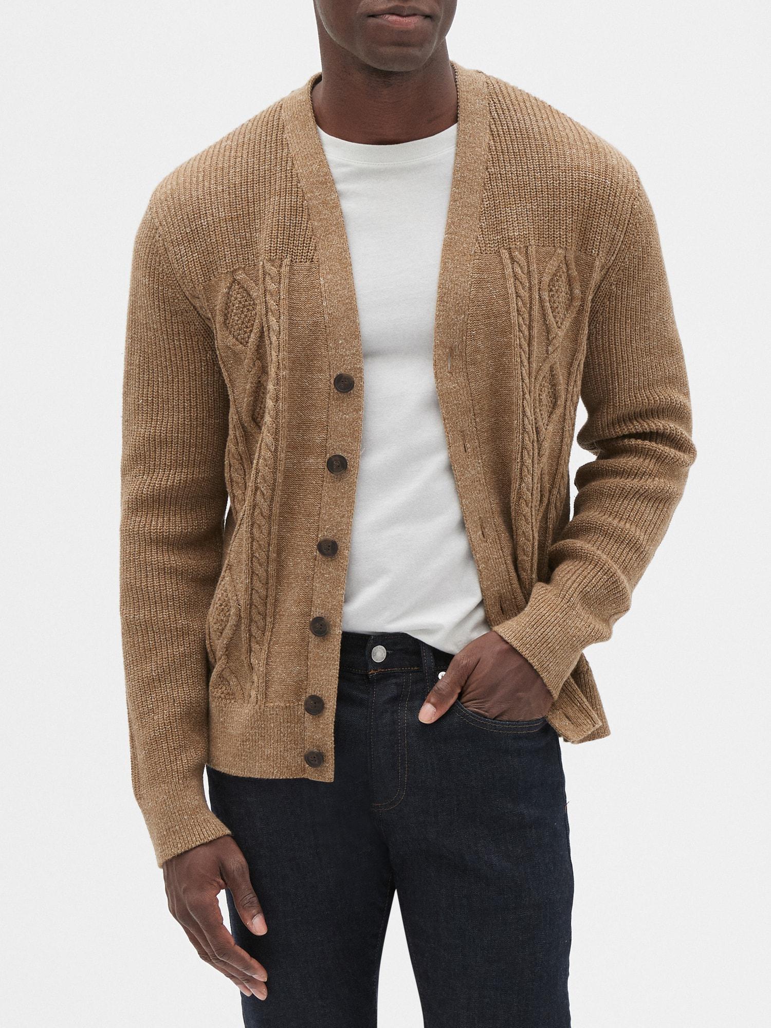 gap cable knit cardigan