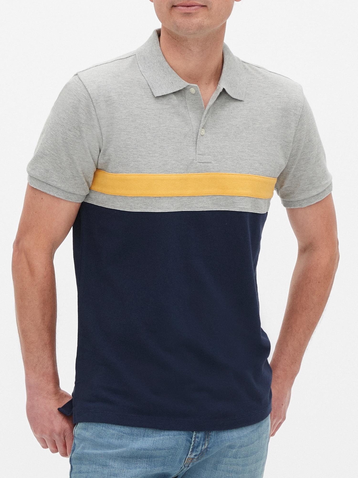 Download GAP Factory Cotton Short Sleeve Pique Polo Shirt in Light ...