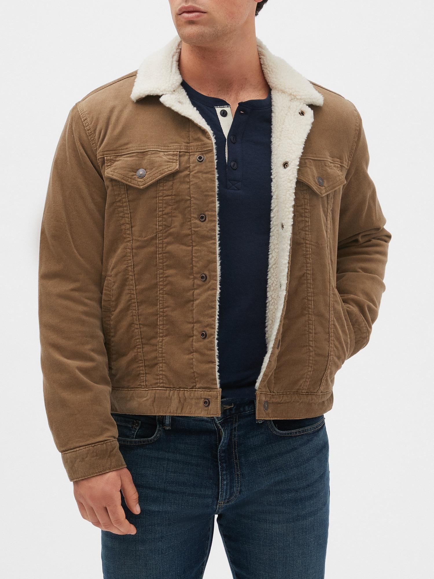 gap sherpa lined corduroy jacket
