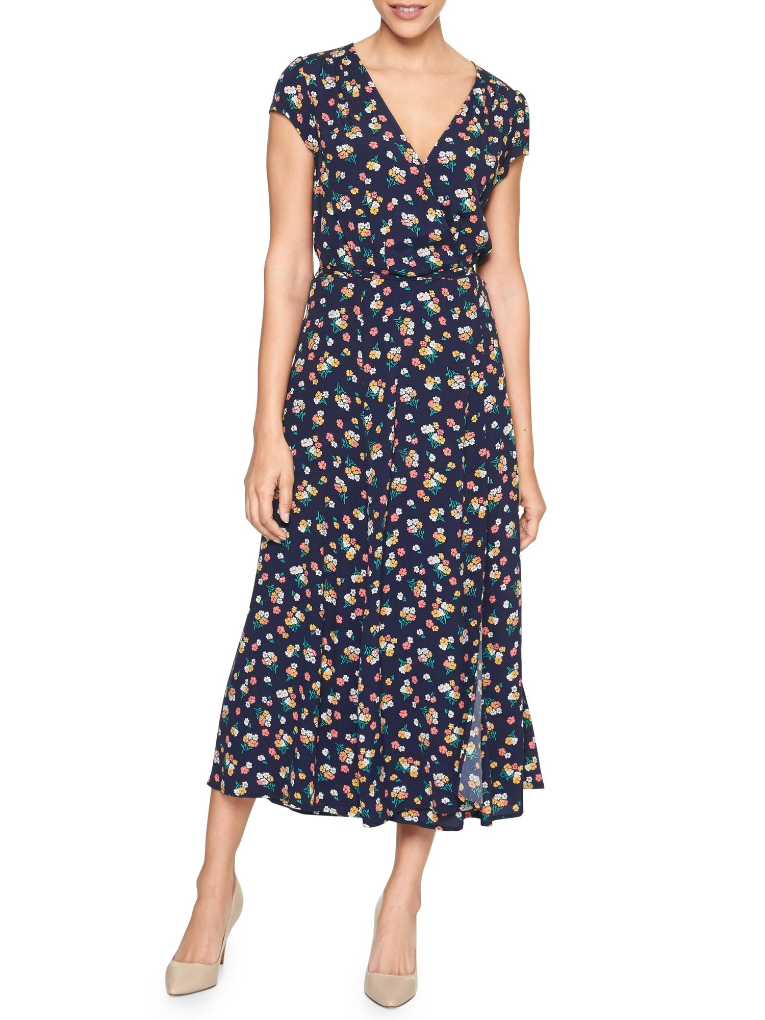 gap wrap midi dress