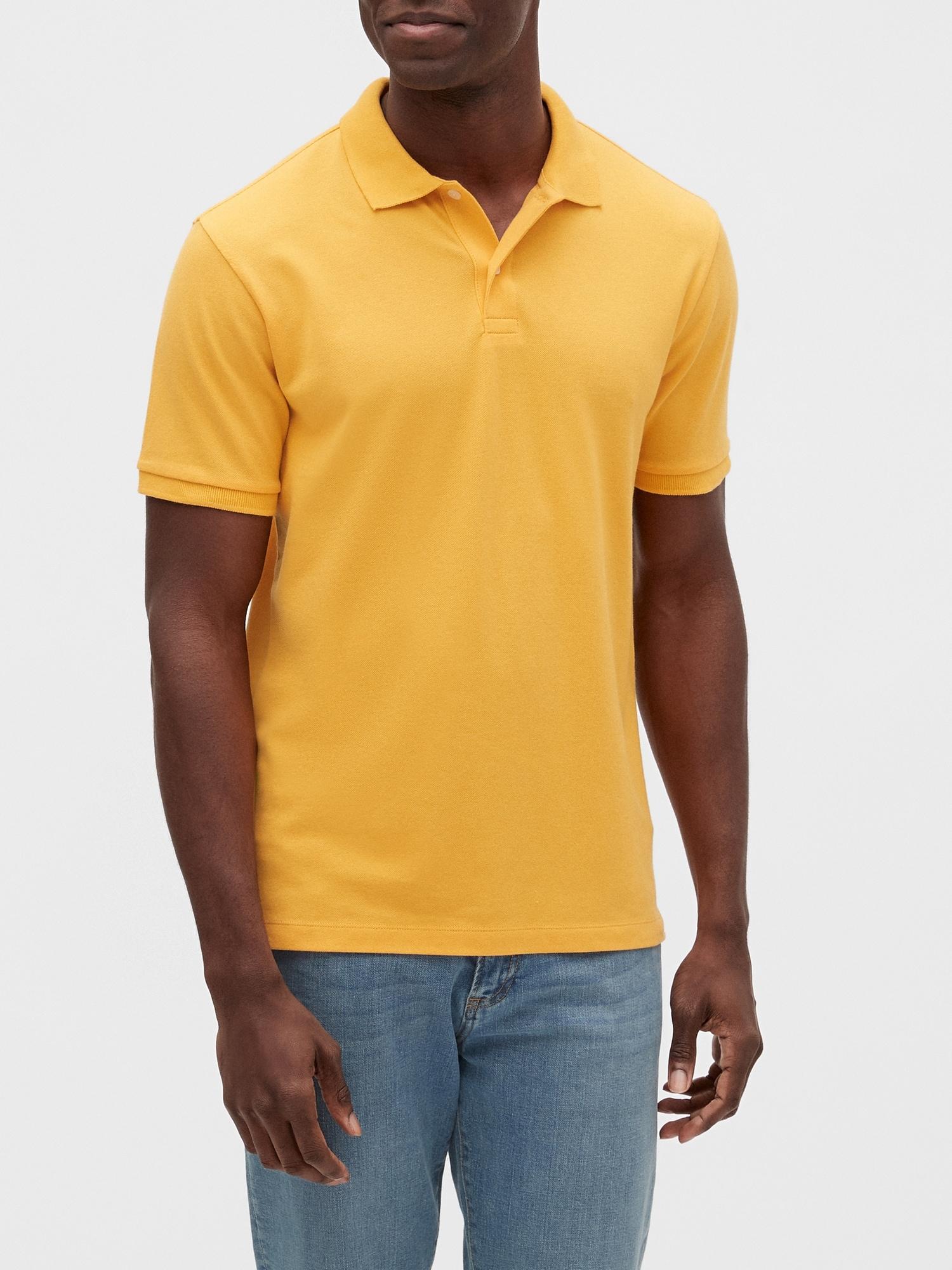 gap stretch pique polo
