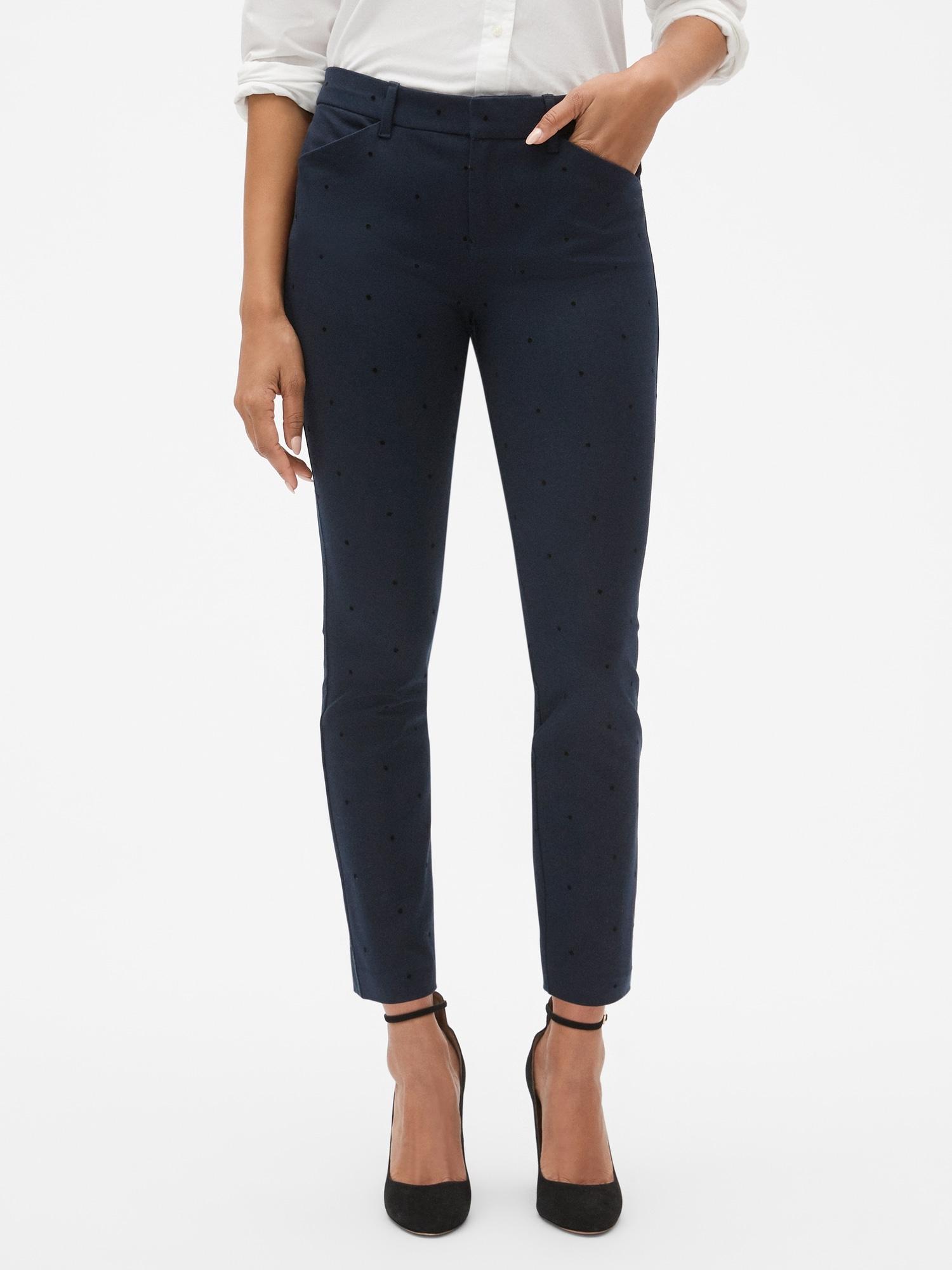 GAP Factory Skinny Ankle Pants In Bi-stretch in Navy Blue (Blue) - Lyst