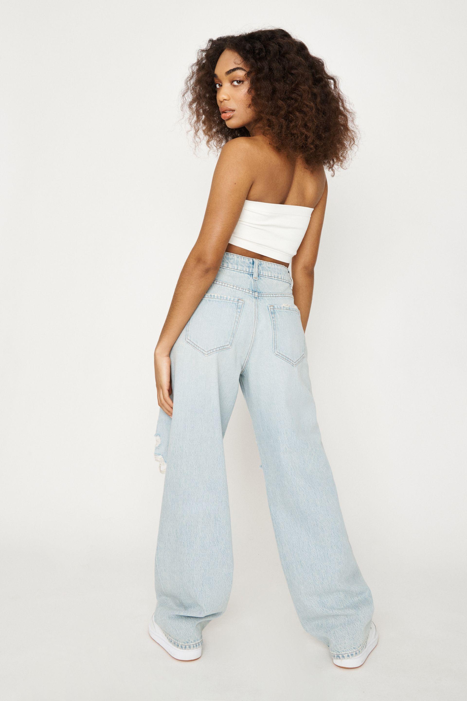 Garage High Rise Baggy Jeans in Blue | Lyst