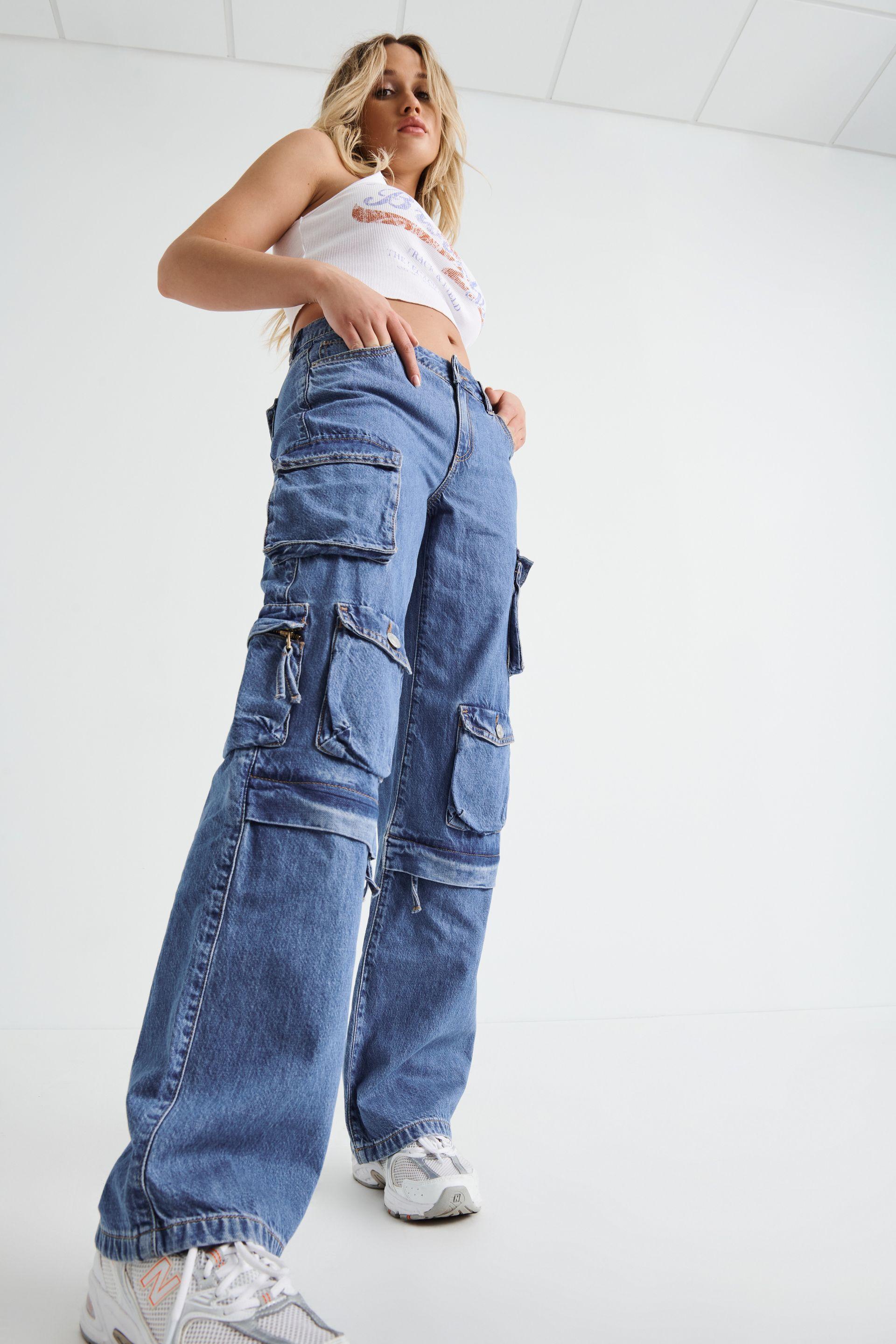 Garage Low Rise Street Wide Leg Jean in Blue | Lyst