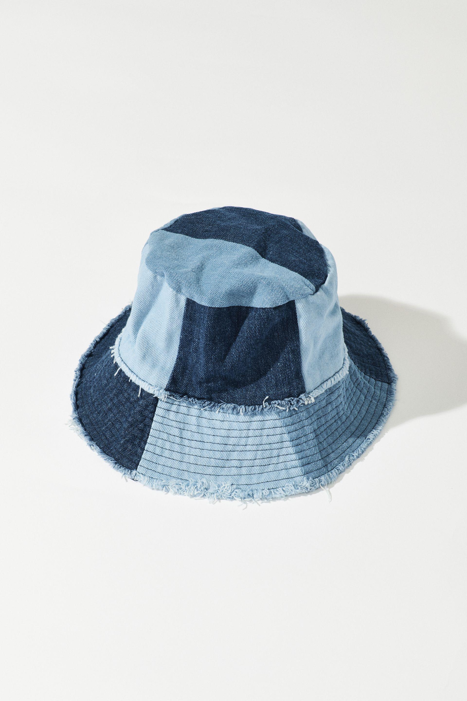 Garage Patchwork Denim Bucket Hat in Blue | Lyst