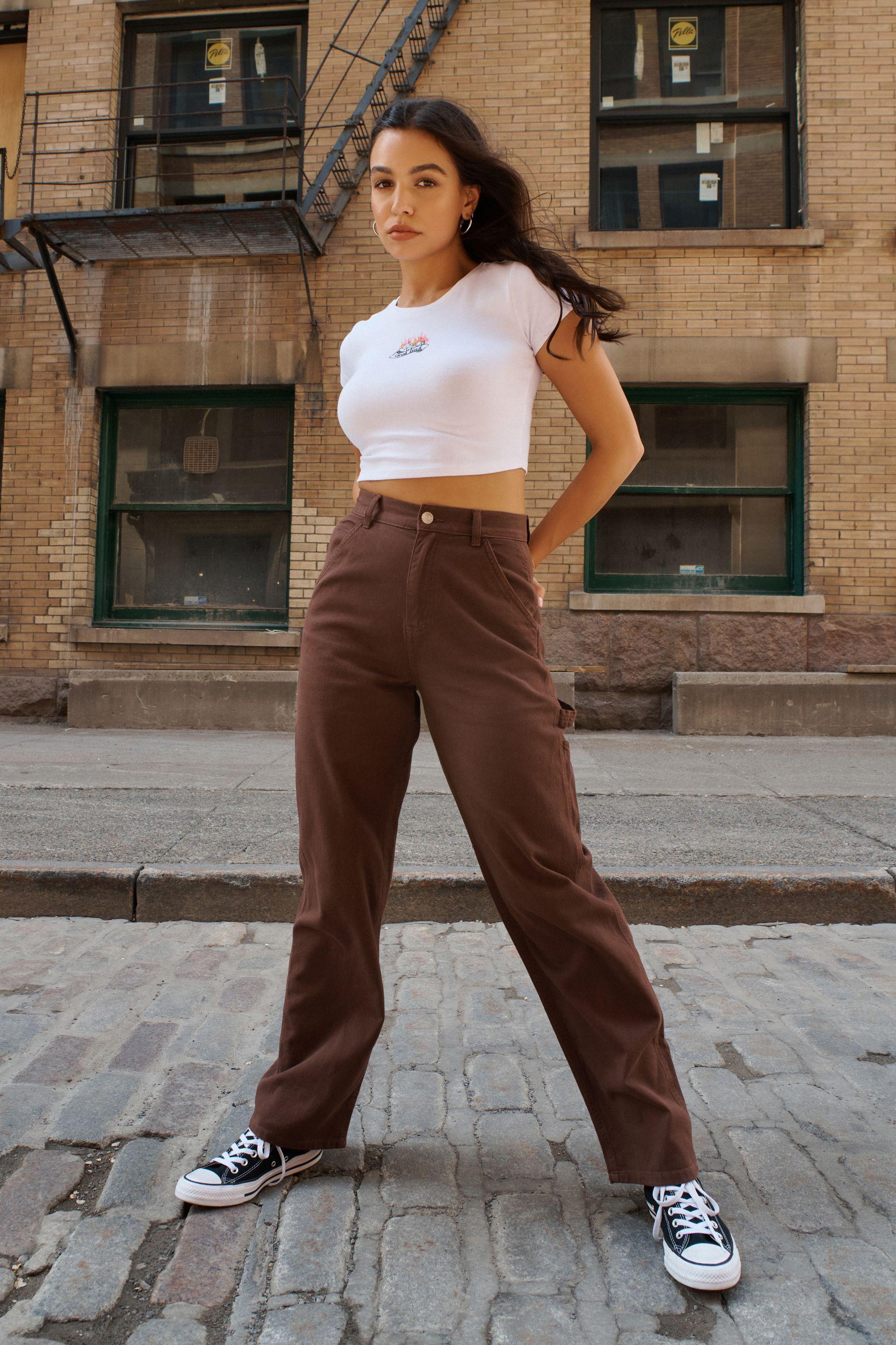 Garage Cotton Carpenter Pants in Brown 