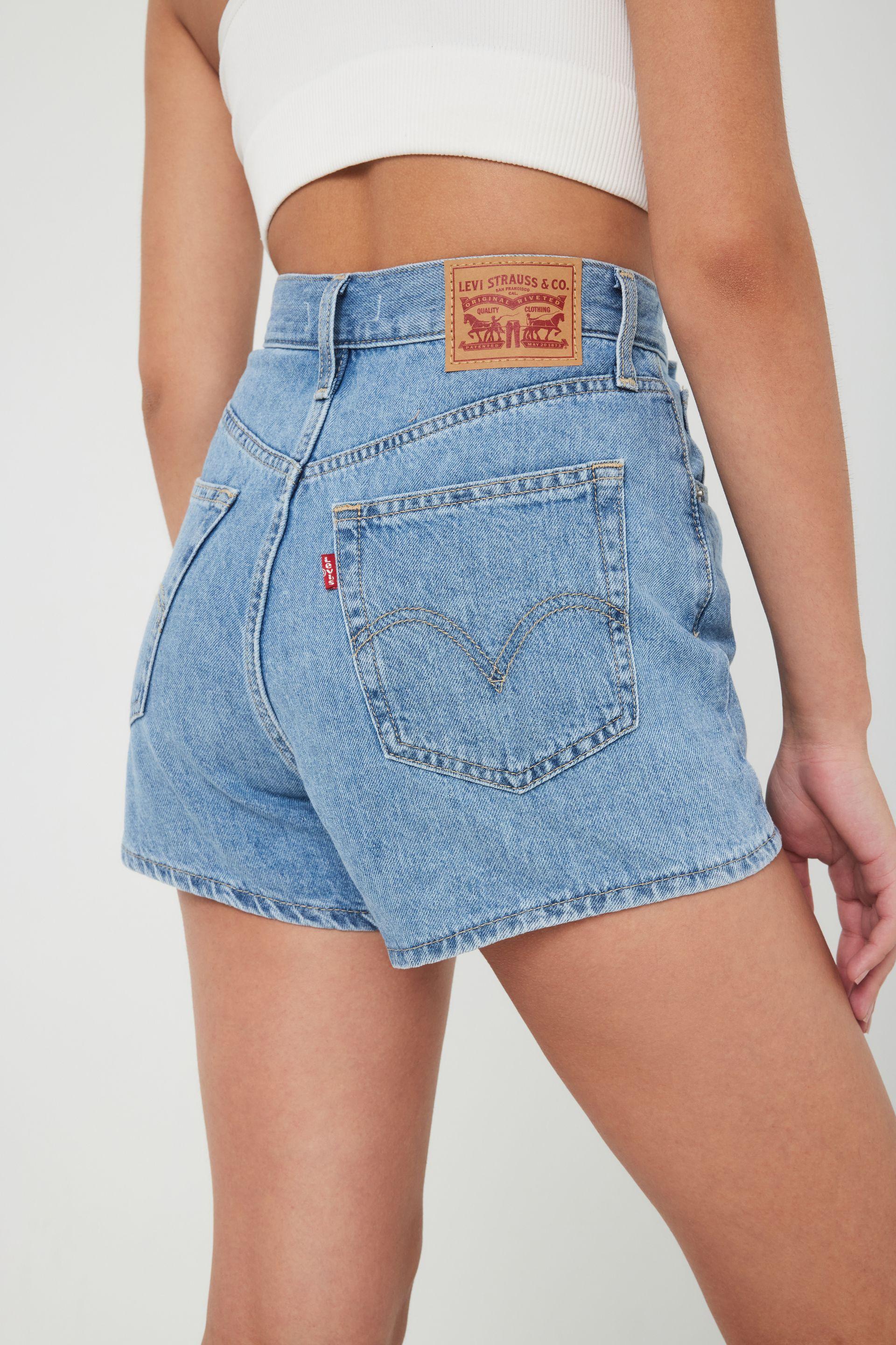 Garage Levi's High Waisted Mom Short in Blue