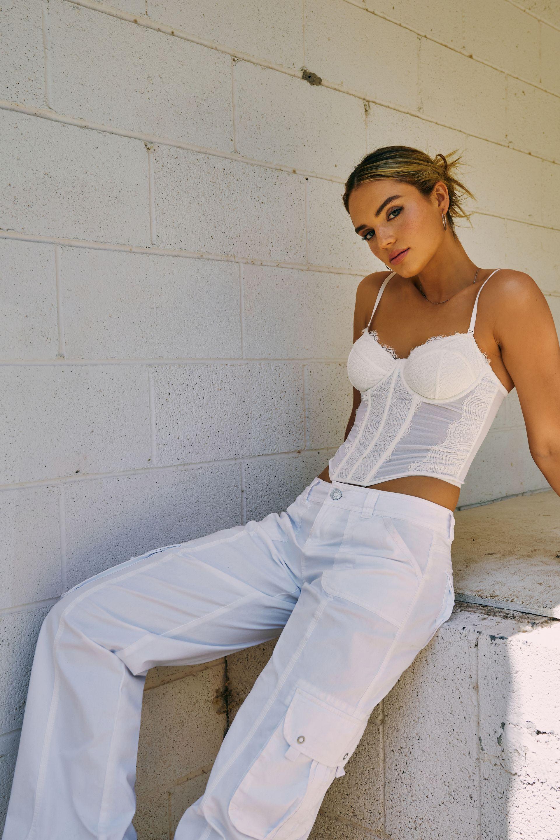 Garage Chicago Low Rise Cargo Pant in White Lyst Canada