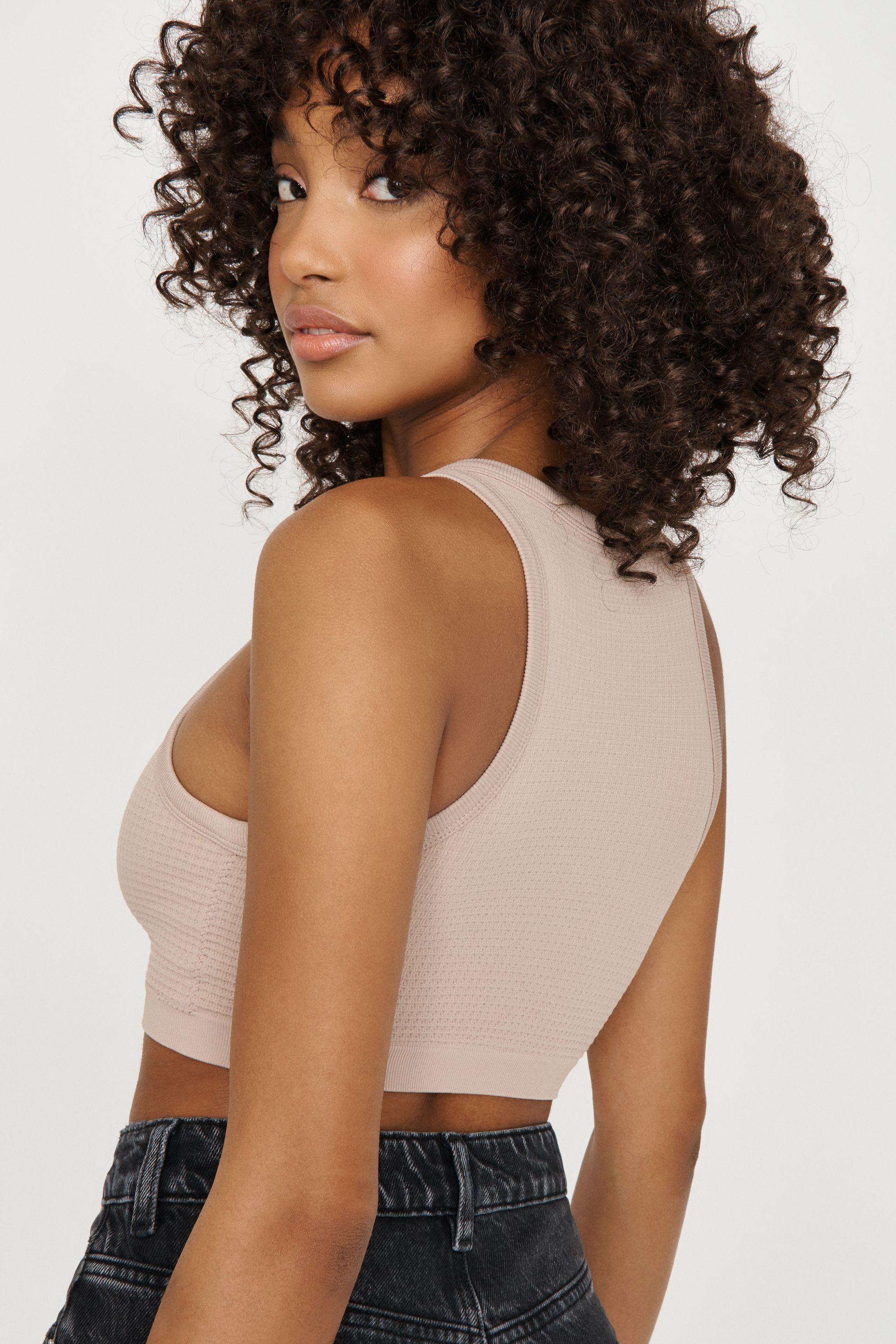 Garage Sia Waffle Seamless High Neck Tank in Natural | Lyst