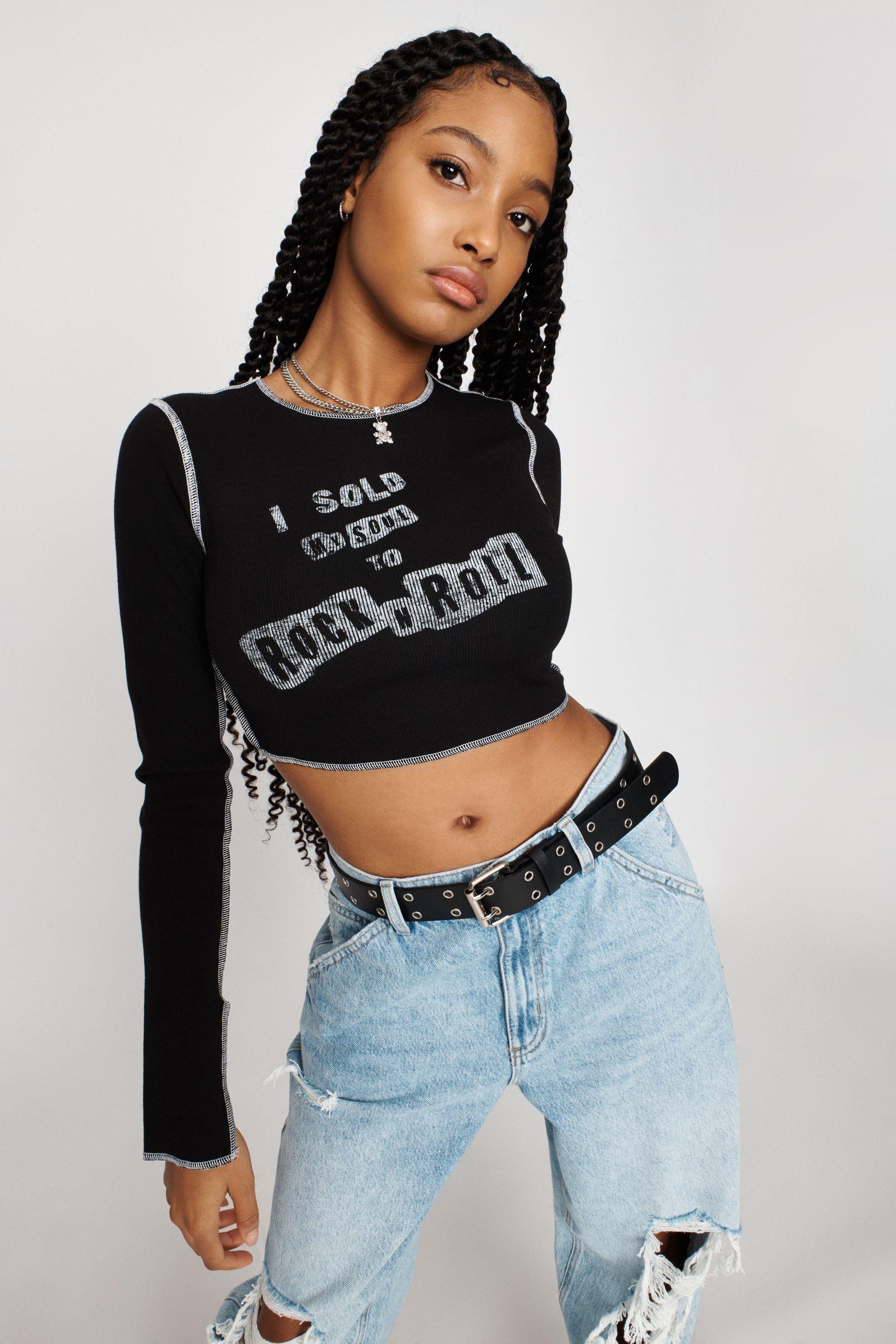Garage Cotton Long Sleeve Contrast 