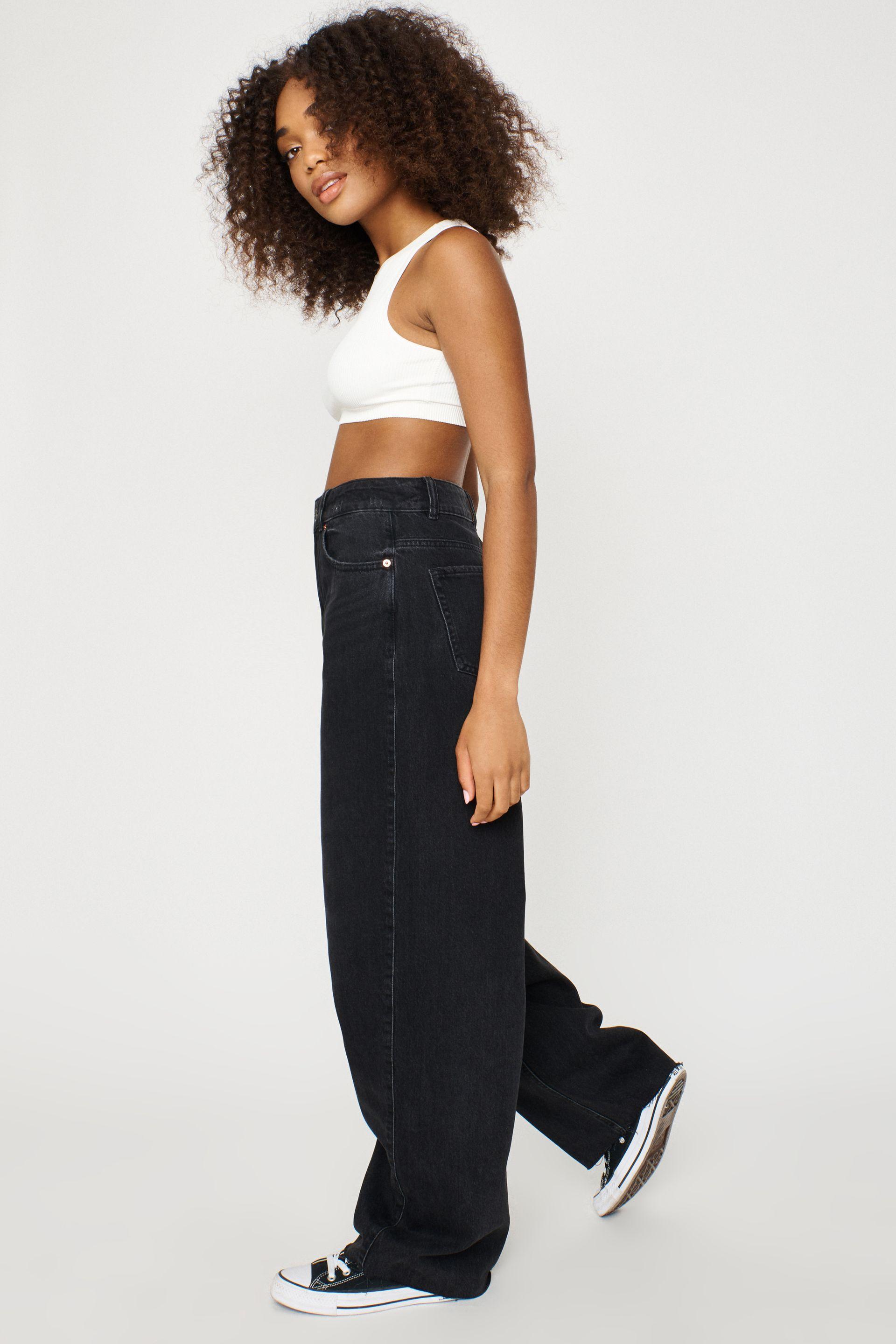 Garage High Rise Baggy Jeans in Black