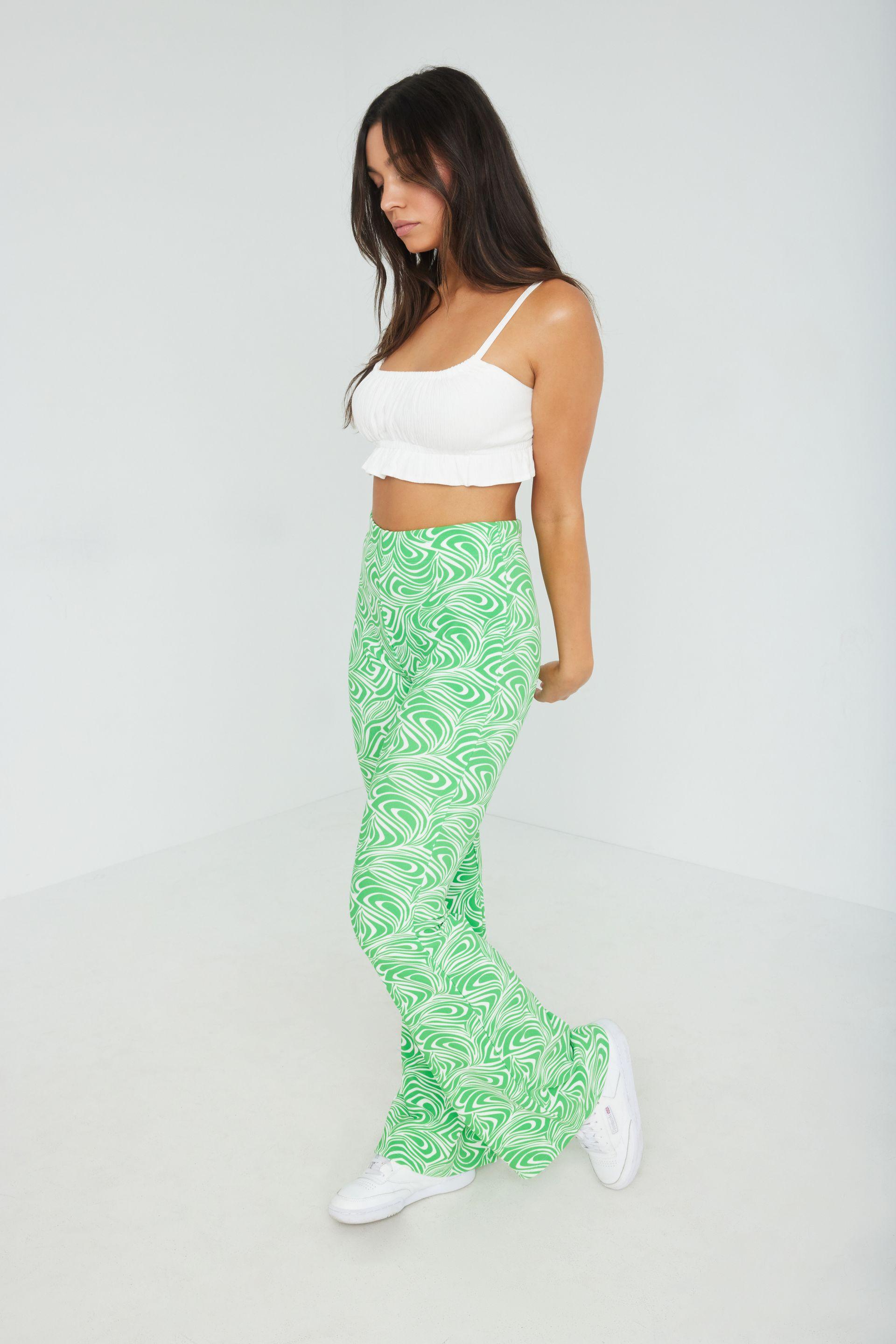 Garage Odessa Flare Pant in Green | Lyst