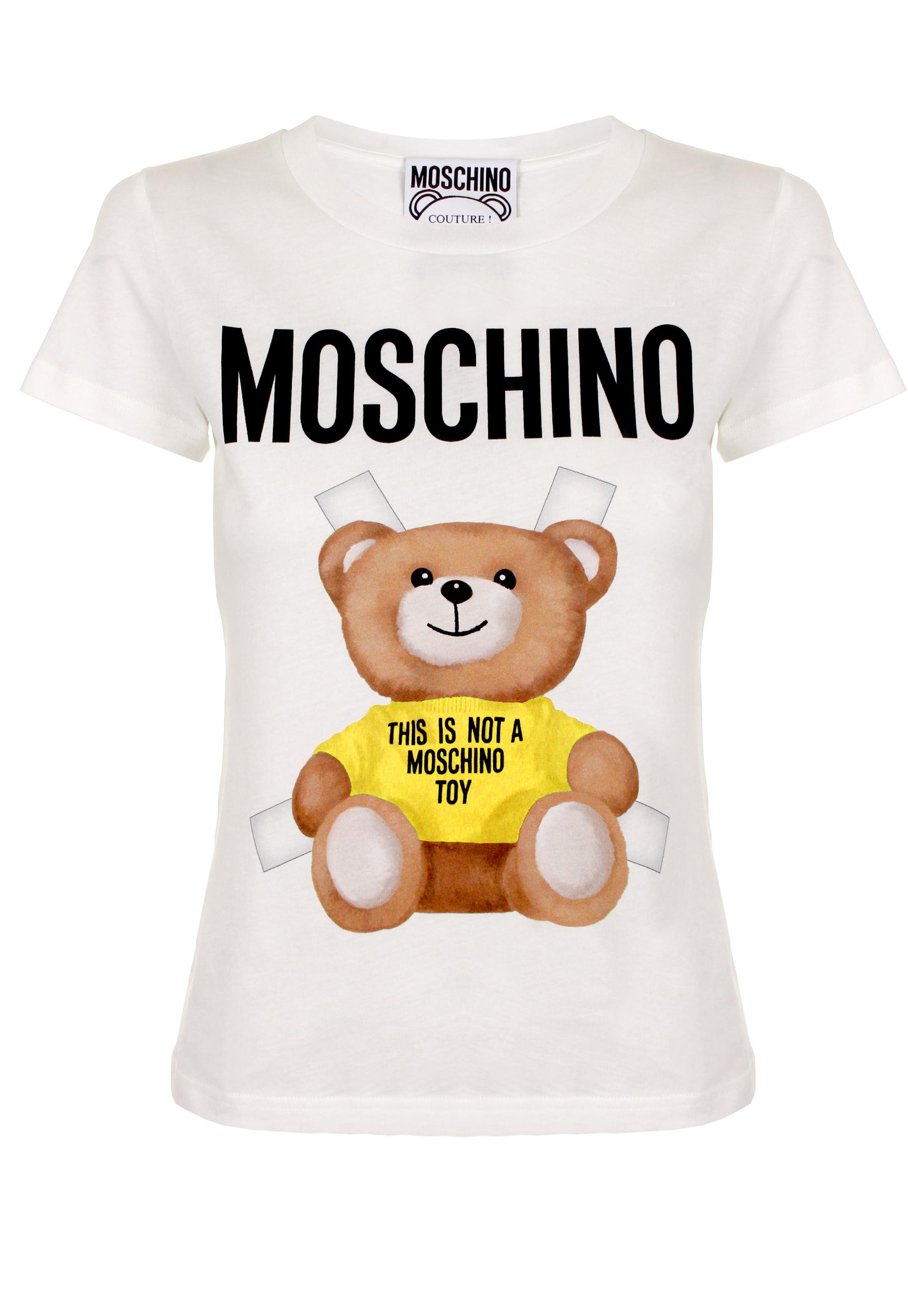 Moschino This Is Not A Toy Bear T-shirt White/yellow - Lyst