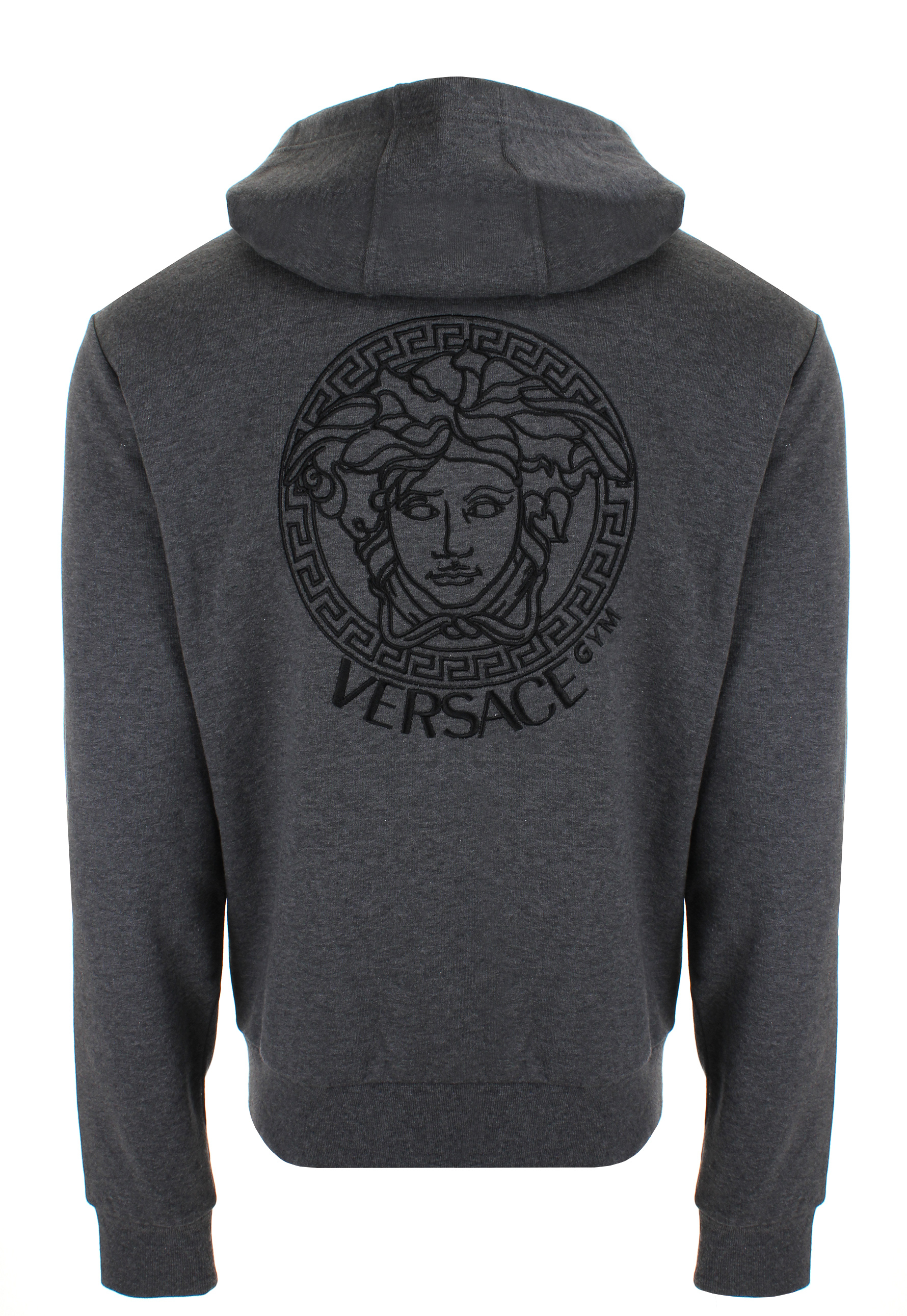 Versace Medusa Gym Cotton-Jersey Hoodie in Gray for Men | Lyst