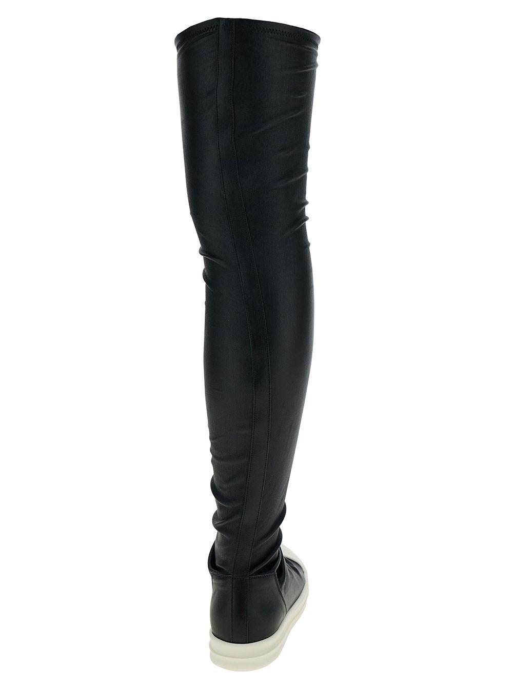 Black knee high sneakers hotsell
