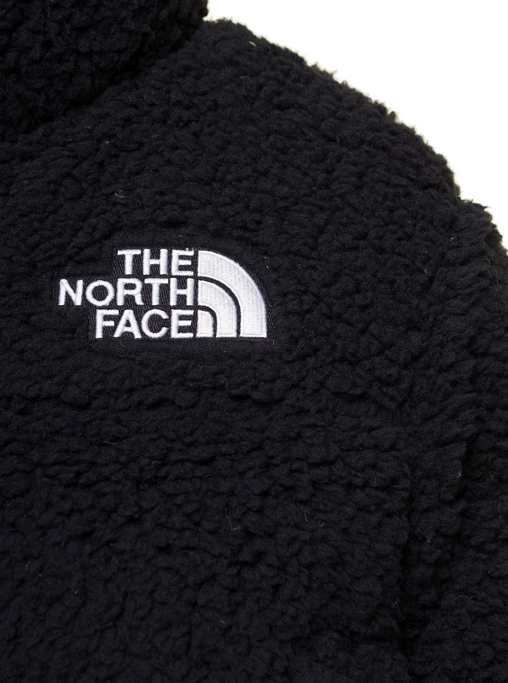 The North Face 'nuptse' Short Hgh Pile Jacket With Contrasting Logo Woman  in Blue | Lyst