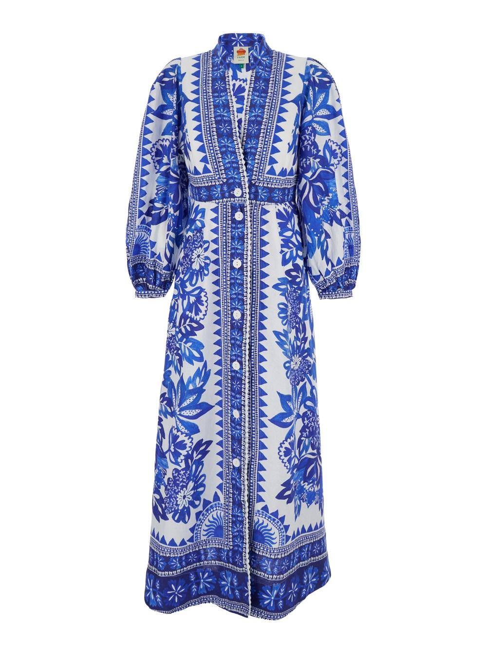 FARM Rio Flora Tapestry Maxi Dress in Blue | Lyst