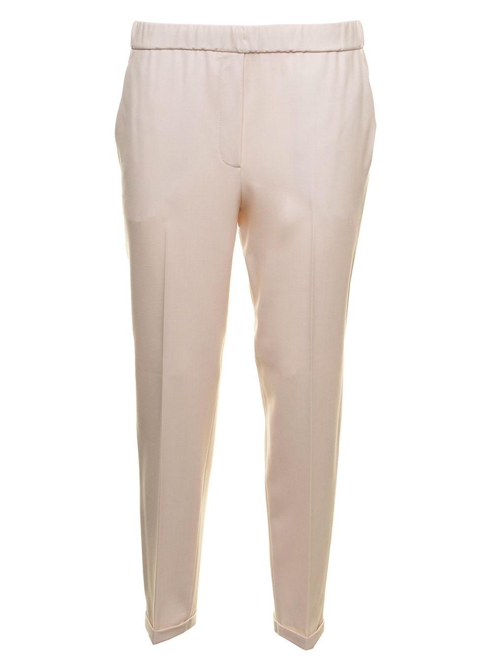 Antonelli Synthetic Rosalba Trousers In Twilll Woman in White | Lyst
