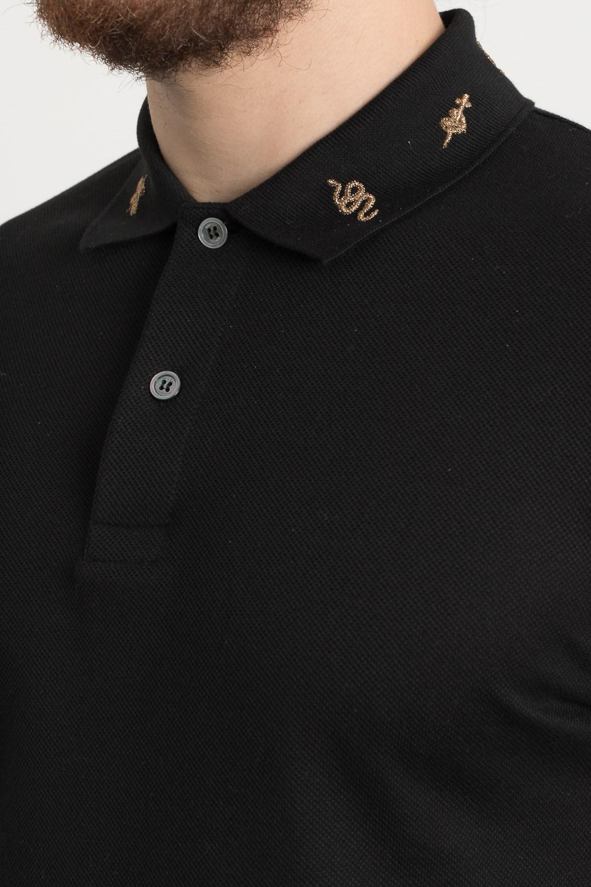 gucci embroidered polo