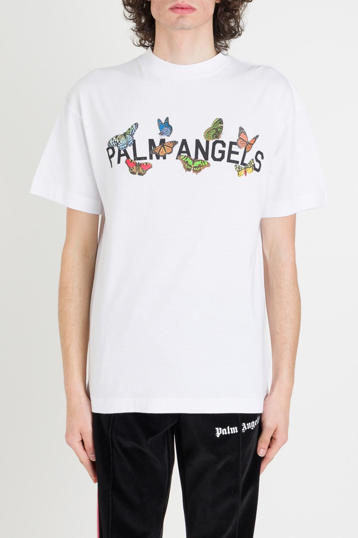 Herren T-Shirt Palm Angel Butterfly Alphabet Cotton Loose Kurzarm Men's T-shirt 