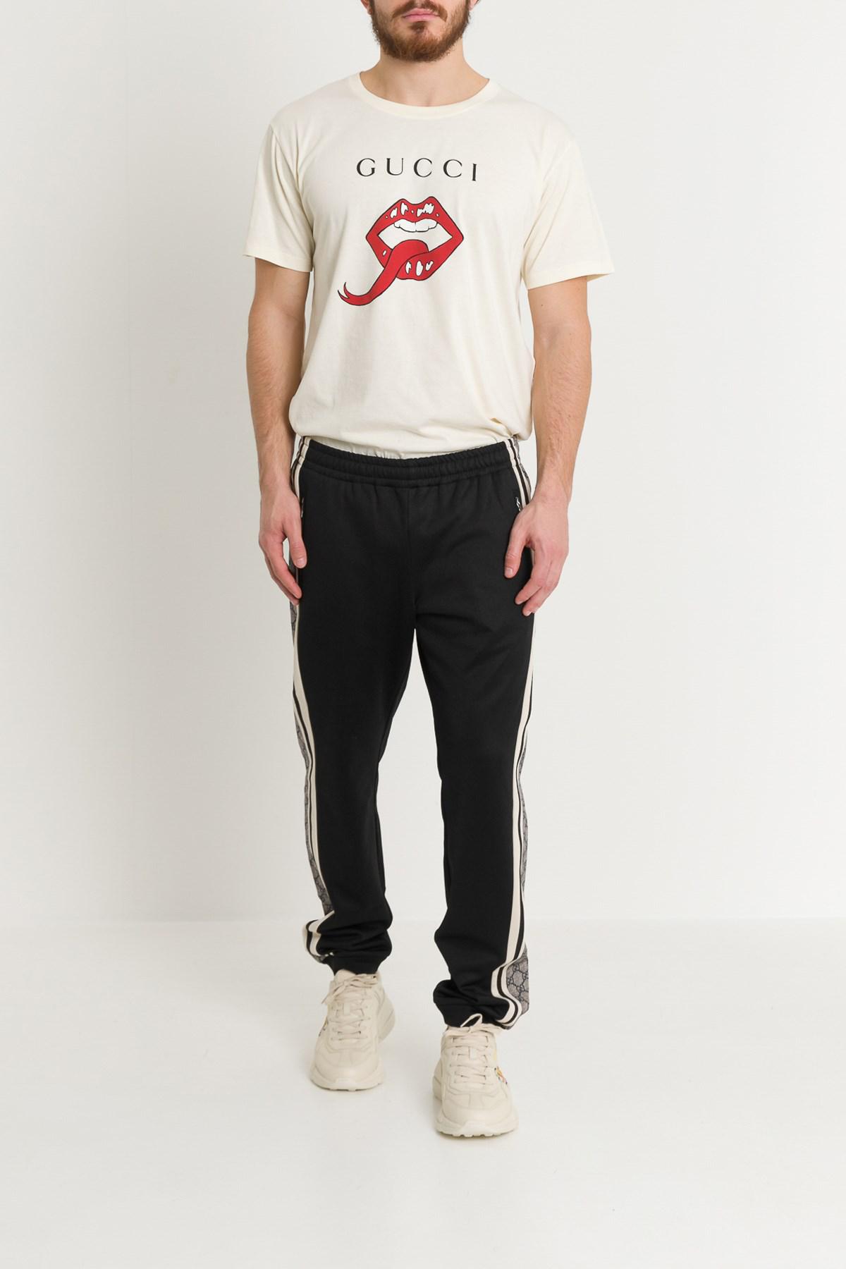 Gucci Oversized Jersey Jogging Trousers in Black for Men - Lyst