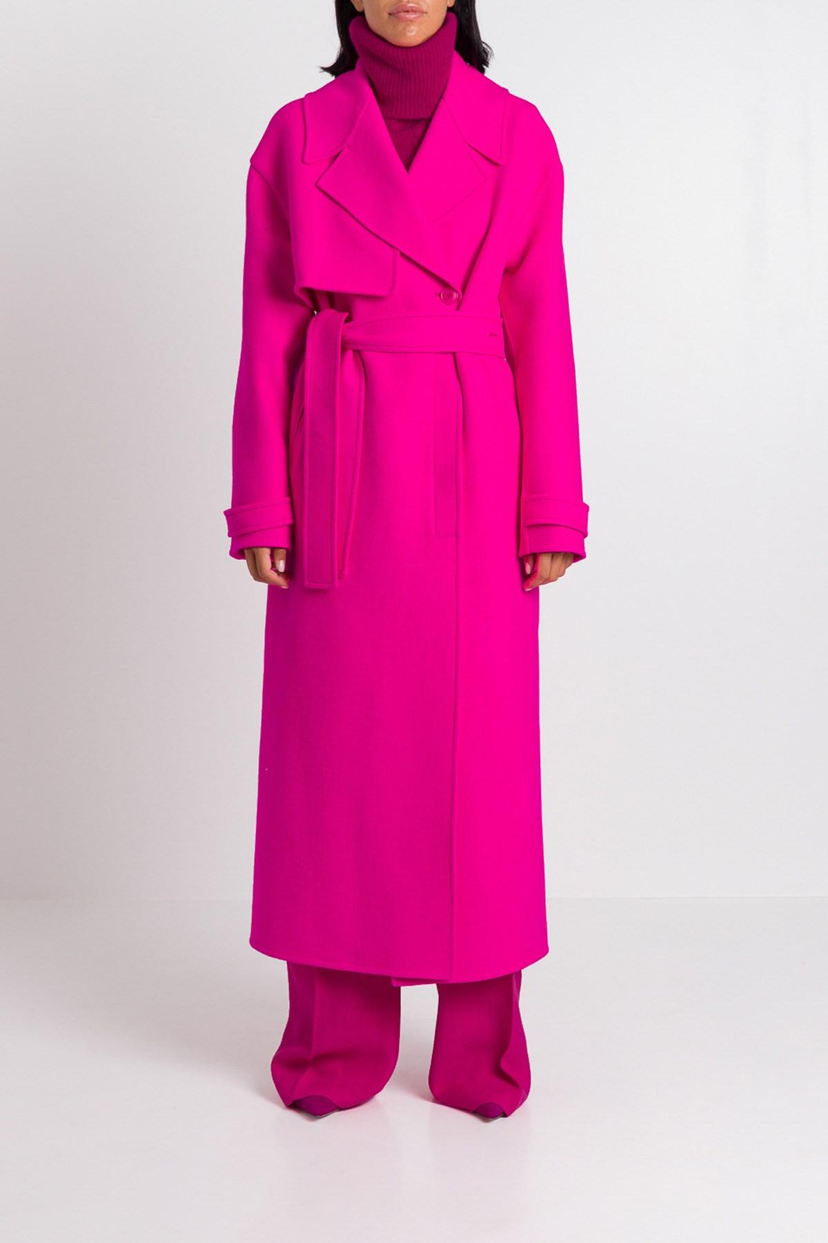 Jacquemus Wool Sabe Fluo Pink Coat - Lyst