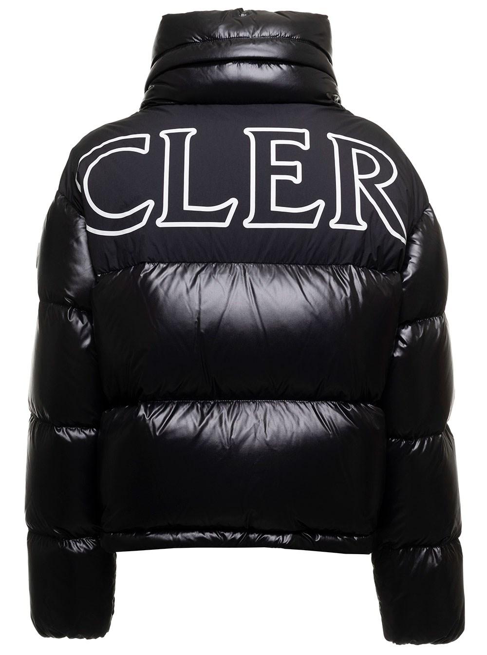Moncler Gers Down Jacket In Matte And Laqué Padded Quilting Nylon With  Contrasting Logo Print On Front And Back Woman in Black | Lyst
