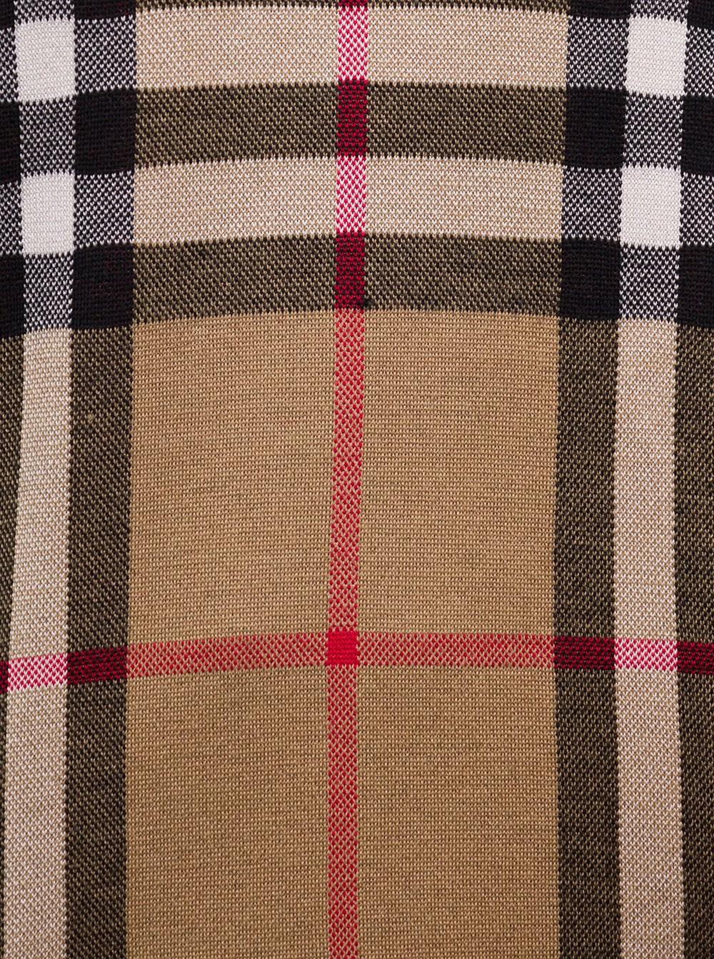 Burberry Wool And Silk Vintage Check Printed T-shirt Man in Natural for Men  | Lyst
