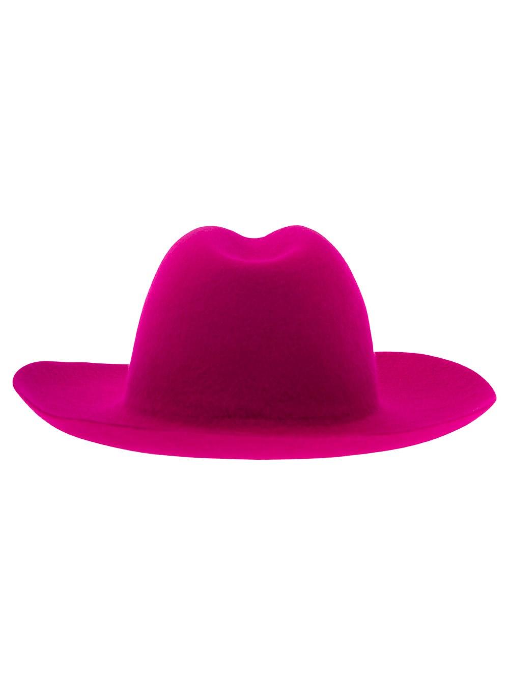 Ruslan Baginskiy Fuchsia Fedora Hat With Tonal Logo Embroidery In Wool  Woman in Pink | Lyst