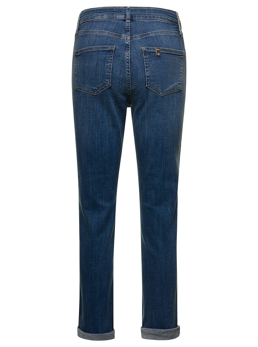 Liu Jo Indigo E Washed Denim Skinny Jeans With Embellished Crystal Belt In  Cotton Woman in Blue | Lyst
