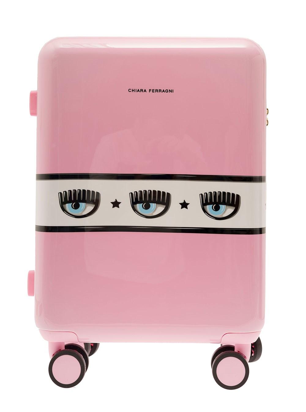 Chiara Ferragni Suitcase 's' With Maxi Logomaina Band In Shiny  Polycarbonate in Pink | Lyst UK