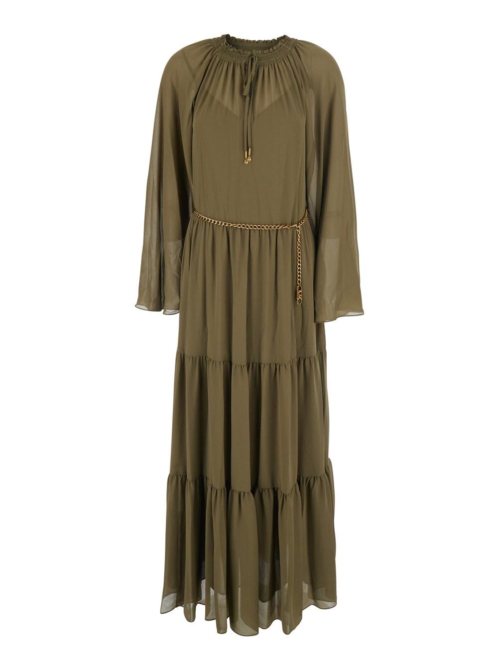 michael kors olive green dress Michael Kors Olive Green Sweater Dress Sz. Small