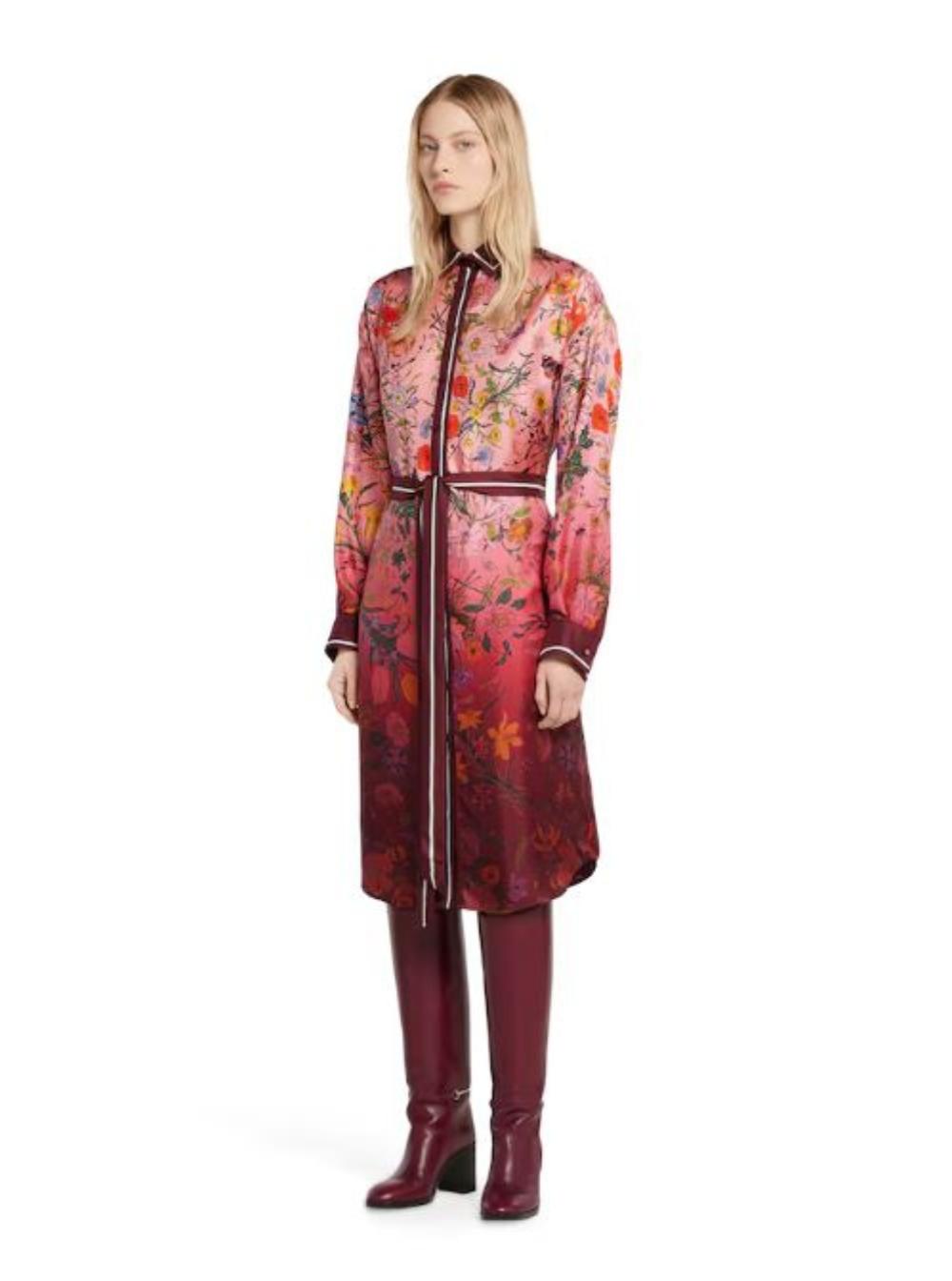 ワンピース GUCCI shirt dress 楽天市場】【グッチ】Gucci シルク フローラル シャツ