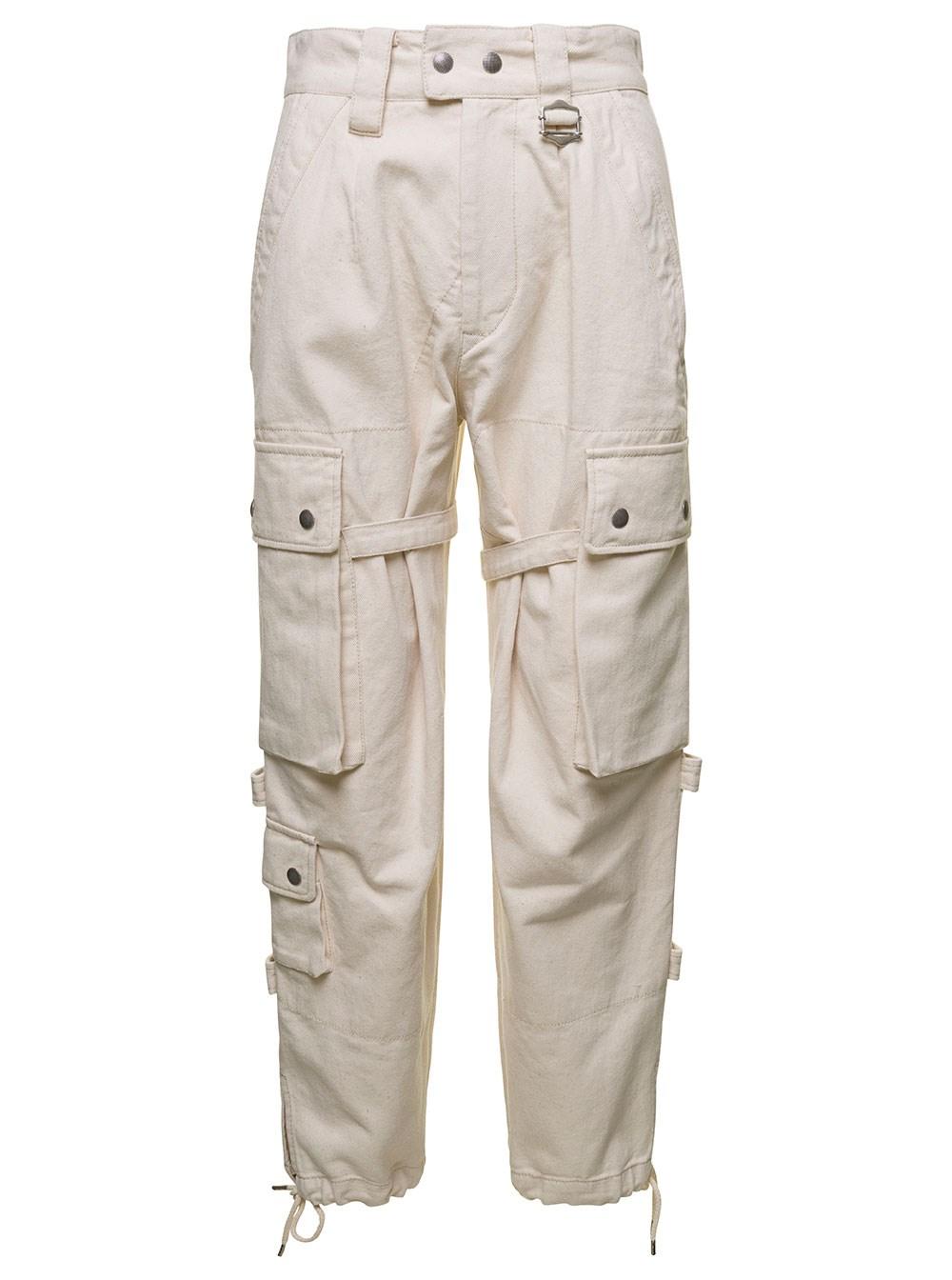 Isabel Marant Cargo Pants With Pockets And Buckles In Cotton Woman in ...