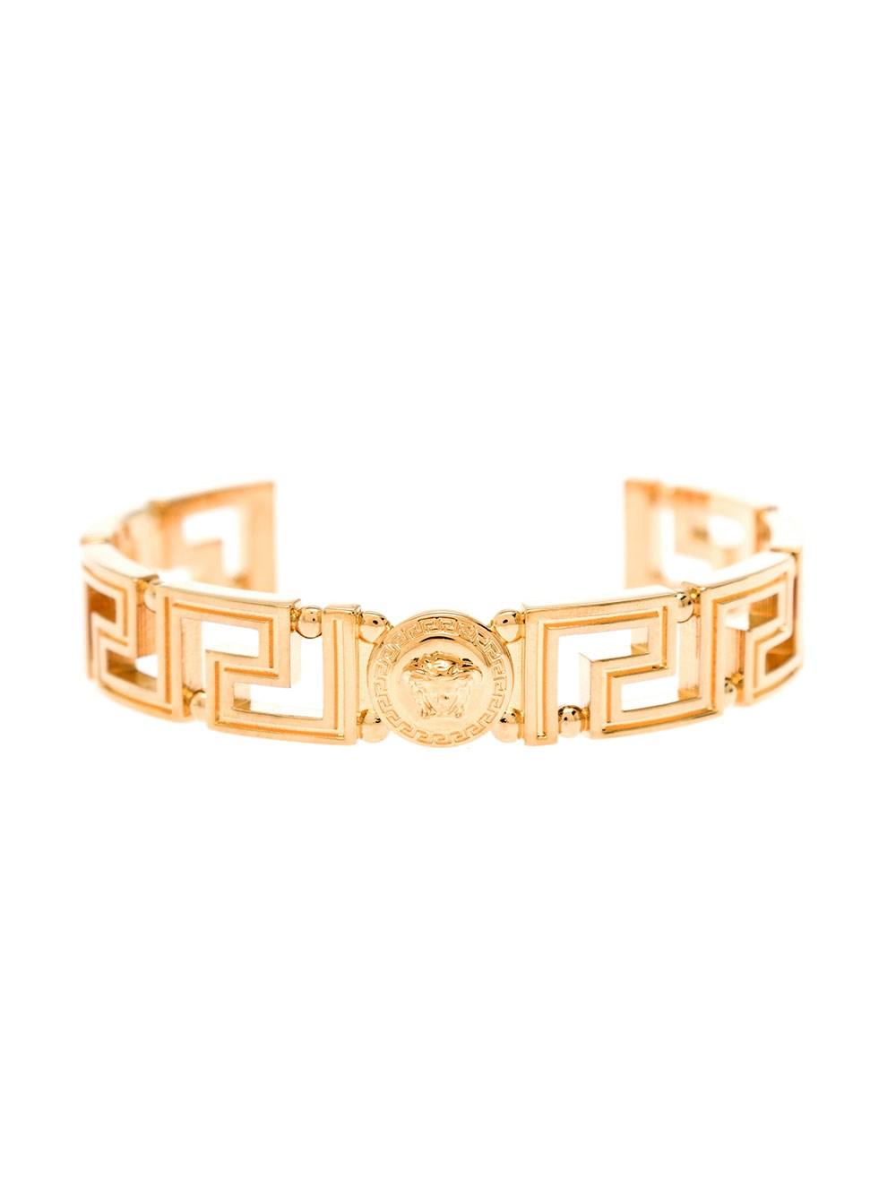 Greca Bangle Bracelet Gold | Versace US