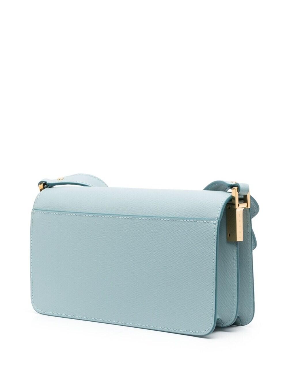 Marni Blue Leather Medium Flap Trunk Shoulder Bag Marni