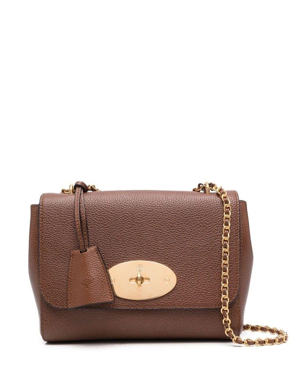 Mulberry Lily Crossbody Bag In Leather Woman in Brown