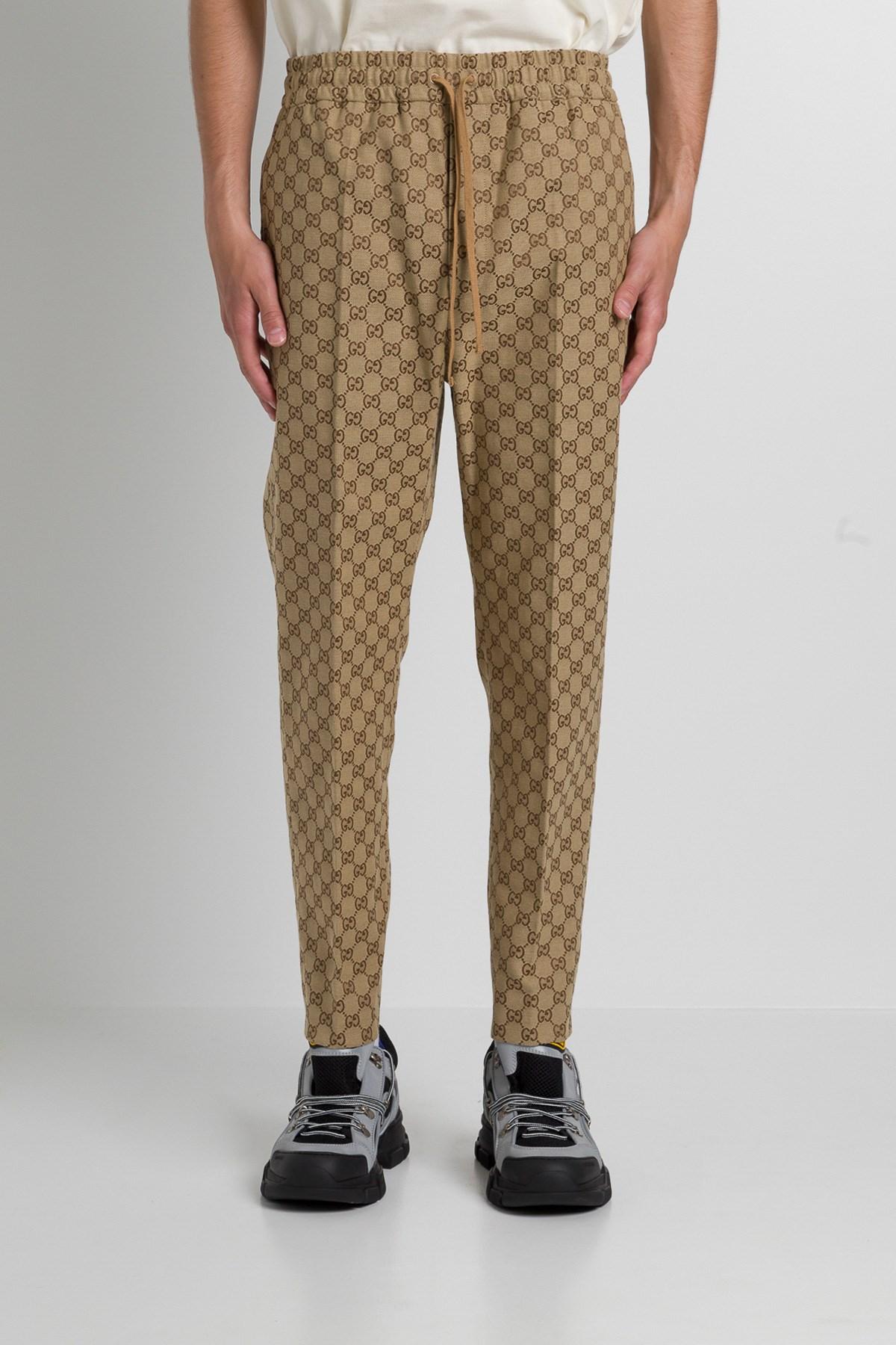 GG-jacquard Cotton-blend Canvas Track Pants | doublegain.hk