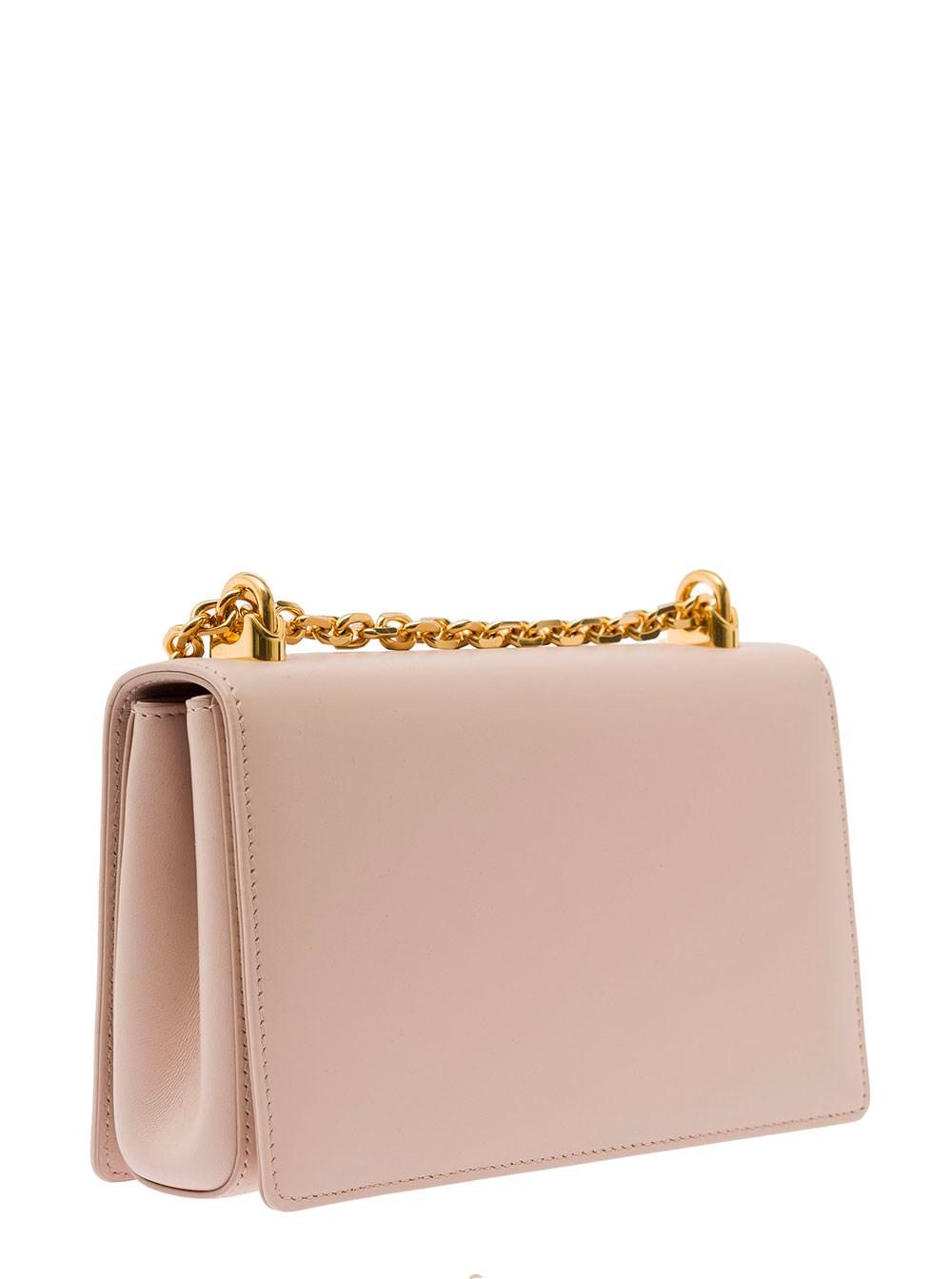 Dolce & Gabbana Pink Barocco Ccrossbody Bag With Chain Shoulder Strap And  Monogram Plate On The Front Dolce & Gabbana Woman in Natural | Lyst