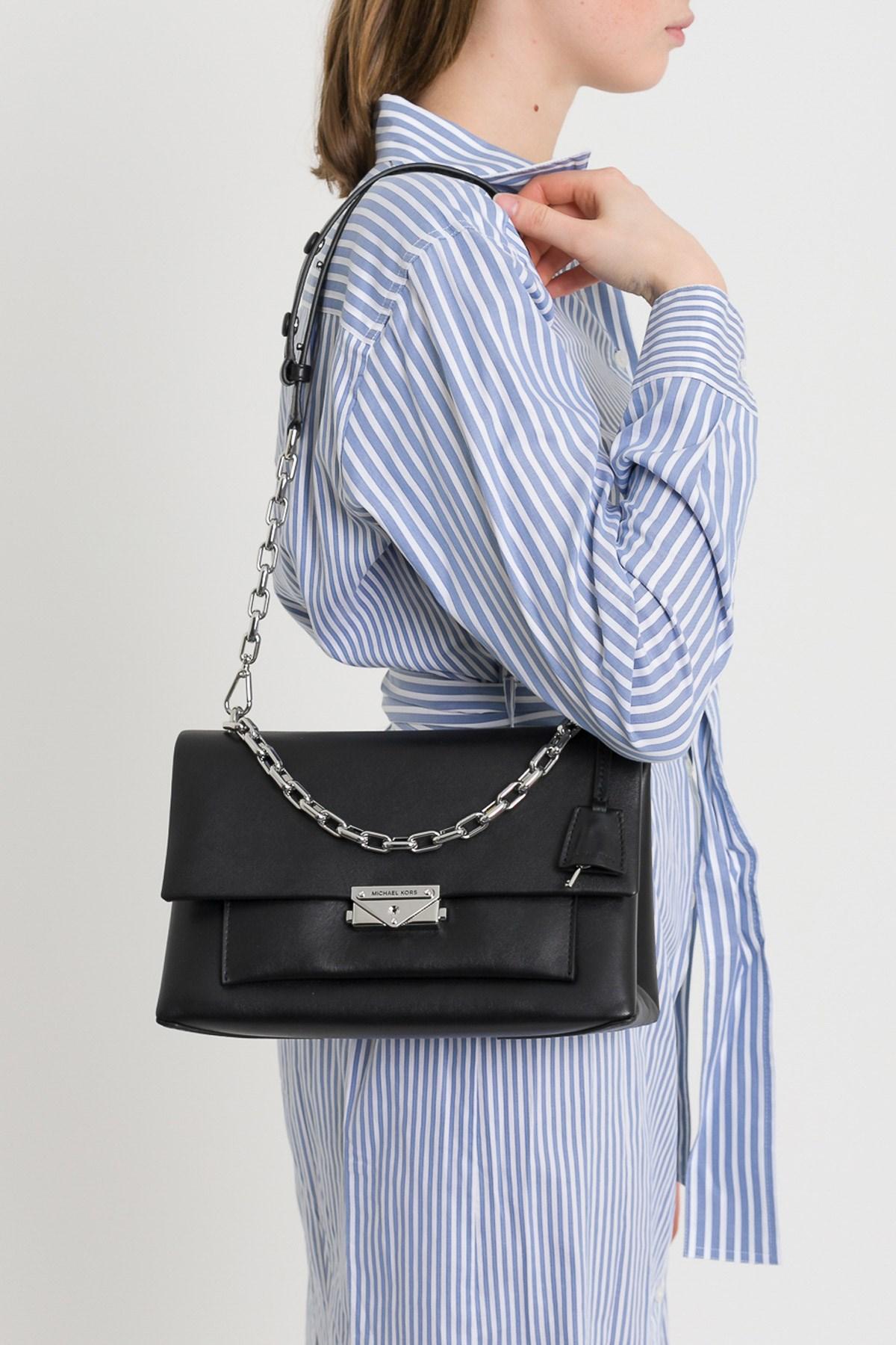 Borsa a spalla Cece grande in pelleMICHAEL Michael Kors in Pelle di colore  Nero | Lyst