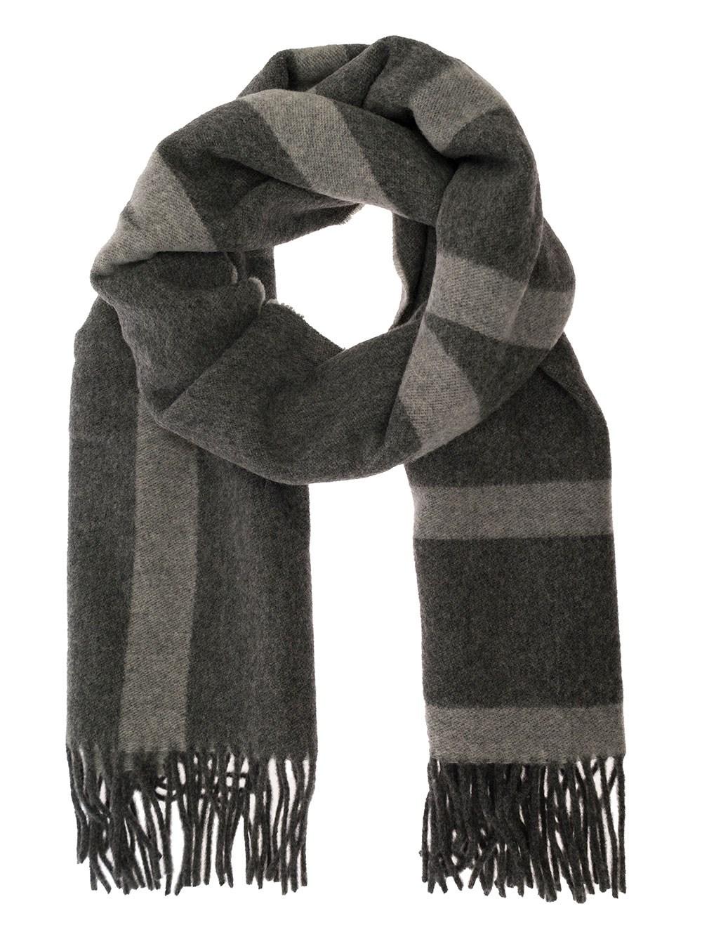Monogram Wool And Cashmere Scarf in White - Toteme