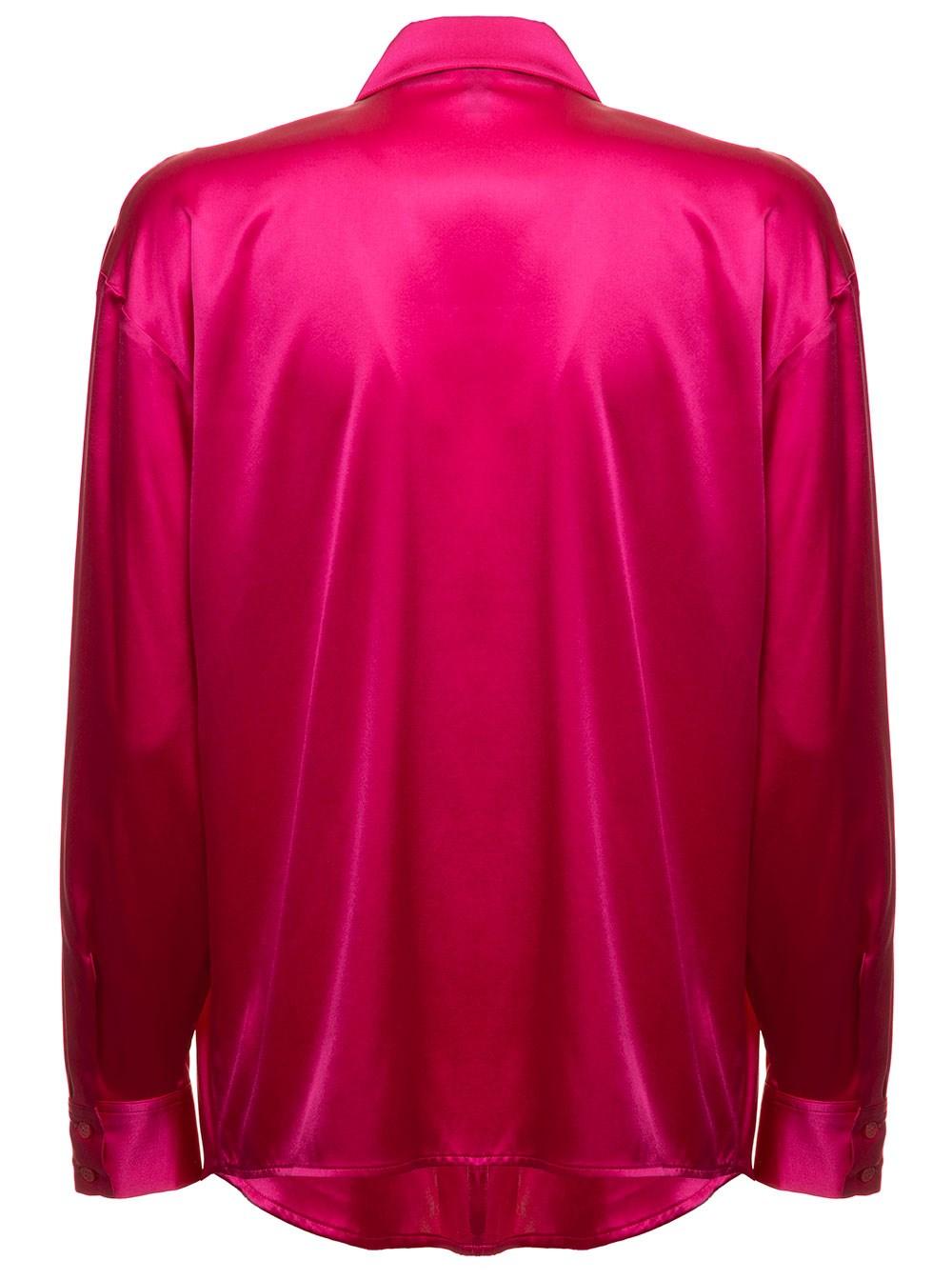 Pinko Woman Pink Satin Shirt - Save 22% | Lyst