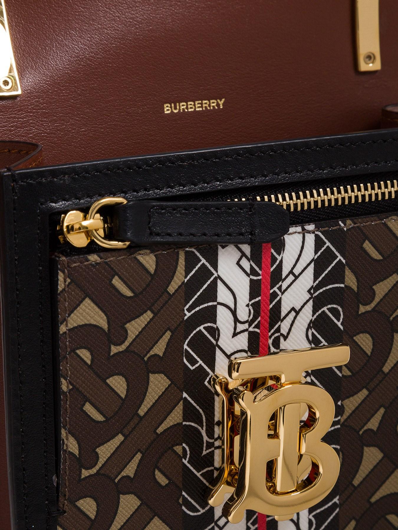 Burberry Cotton Robin Crossbody Bag With Striped Monogram Print Lyst