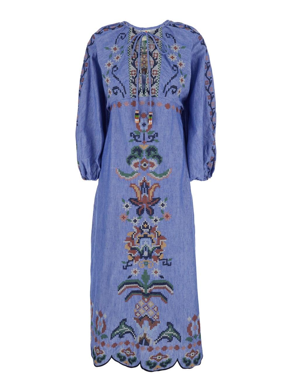 blue lace banana midi dress Farm Rio Blue Lace Banana Midi Dresses for Women - Up to 68% off