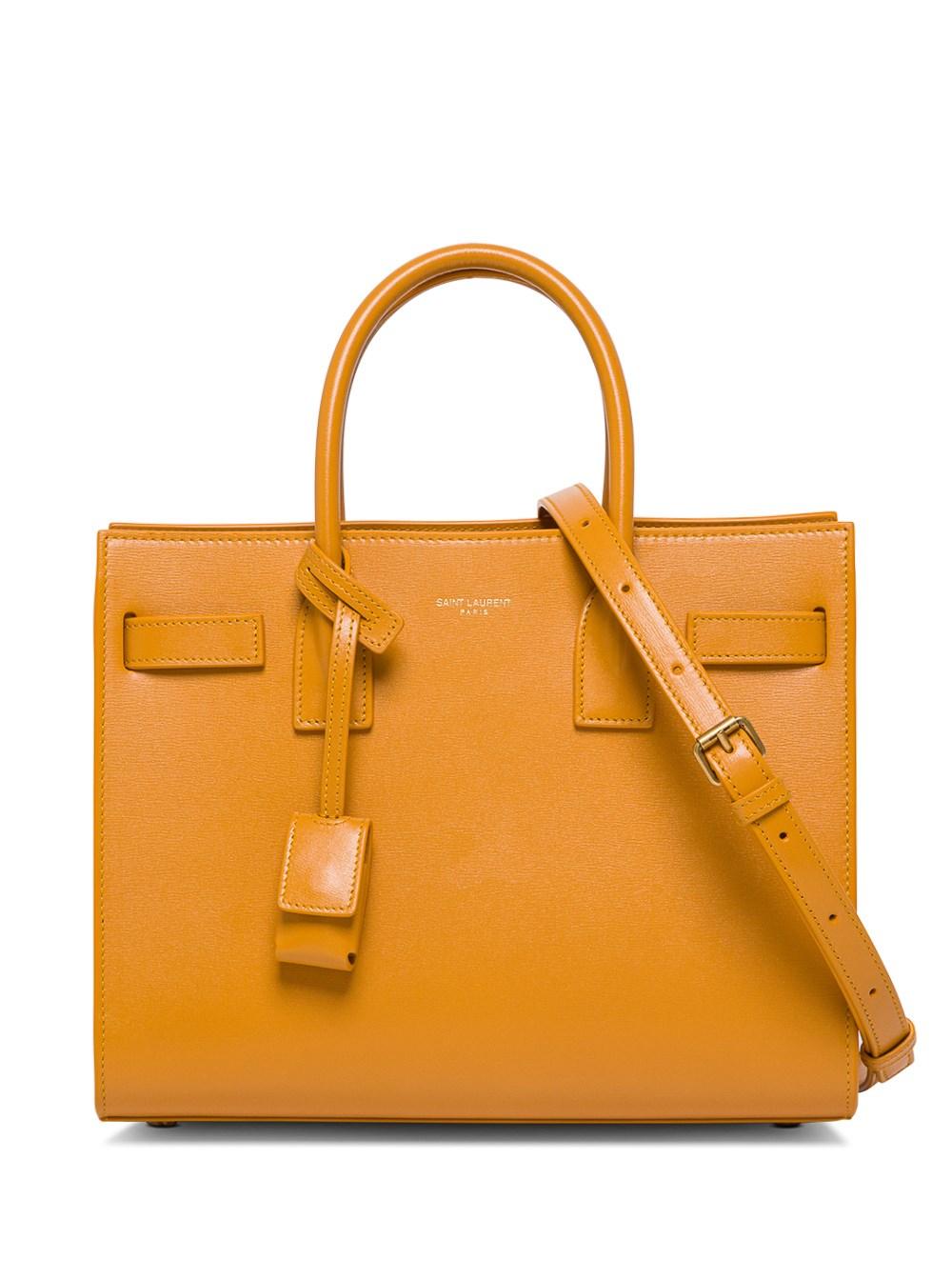 Saint Laurent Sac De Jour Handbag In Mustard-colored Leather in Yellow |  Lyst