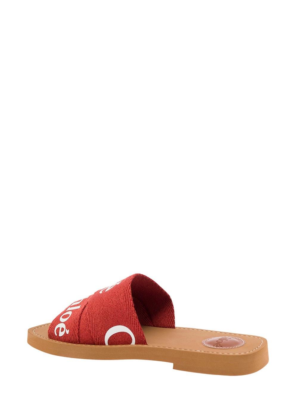 chloe sandals red
