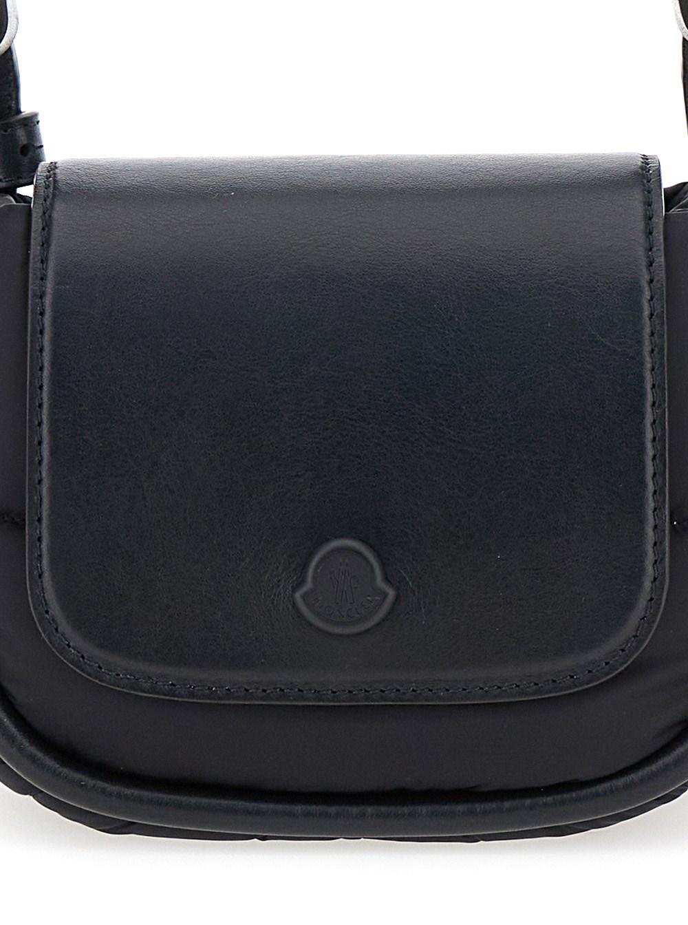 Moncler 'Mini Tiarna' Mini Handbag With Logo Patch in Black