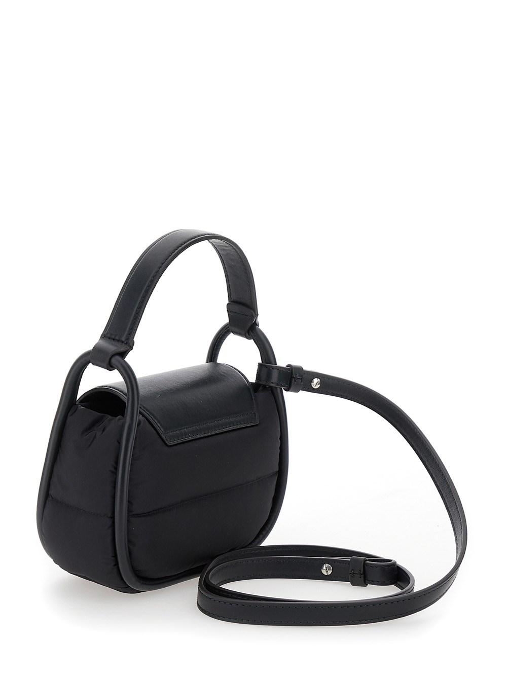 Moncler 'Mini Tiarna' Mini Handbag With Logo Patch in Black