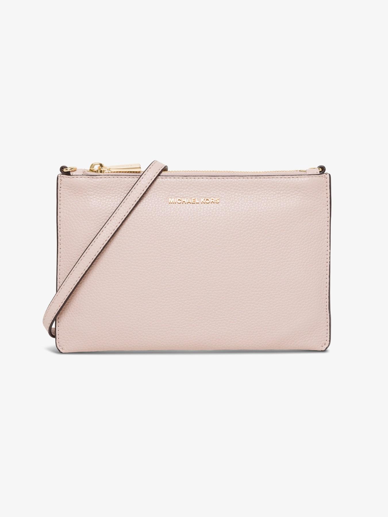 MICHAEL Michael Kors Pebbled Leather Doublepouch Crossbody in Pink Lyst